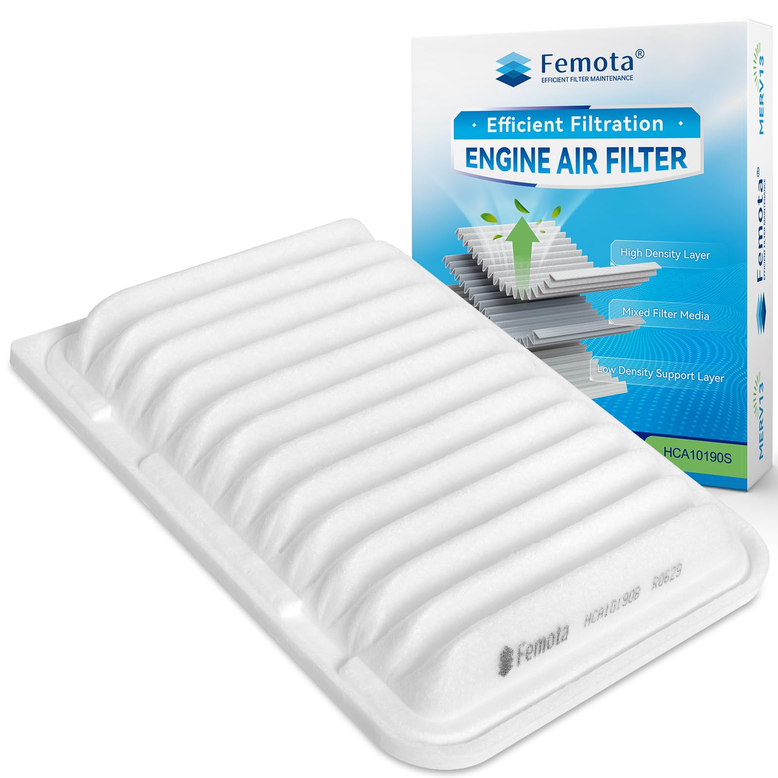 Femota Ca10190 Engine Air Filter, Replacement For Toyota Corolla/Matrix/Yaris, Scion Im/Xd, Pontiac Vibe, Oe #: 17801-Yzz05,1780