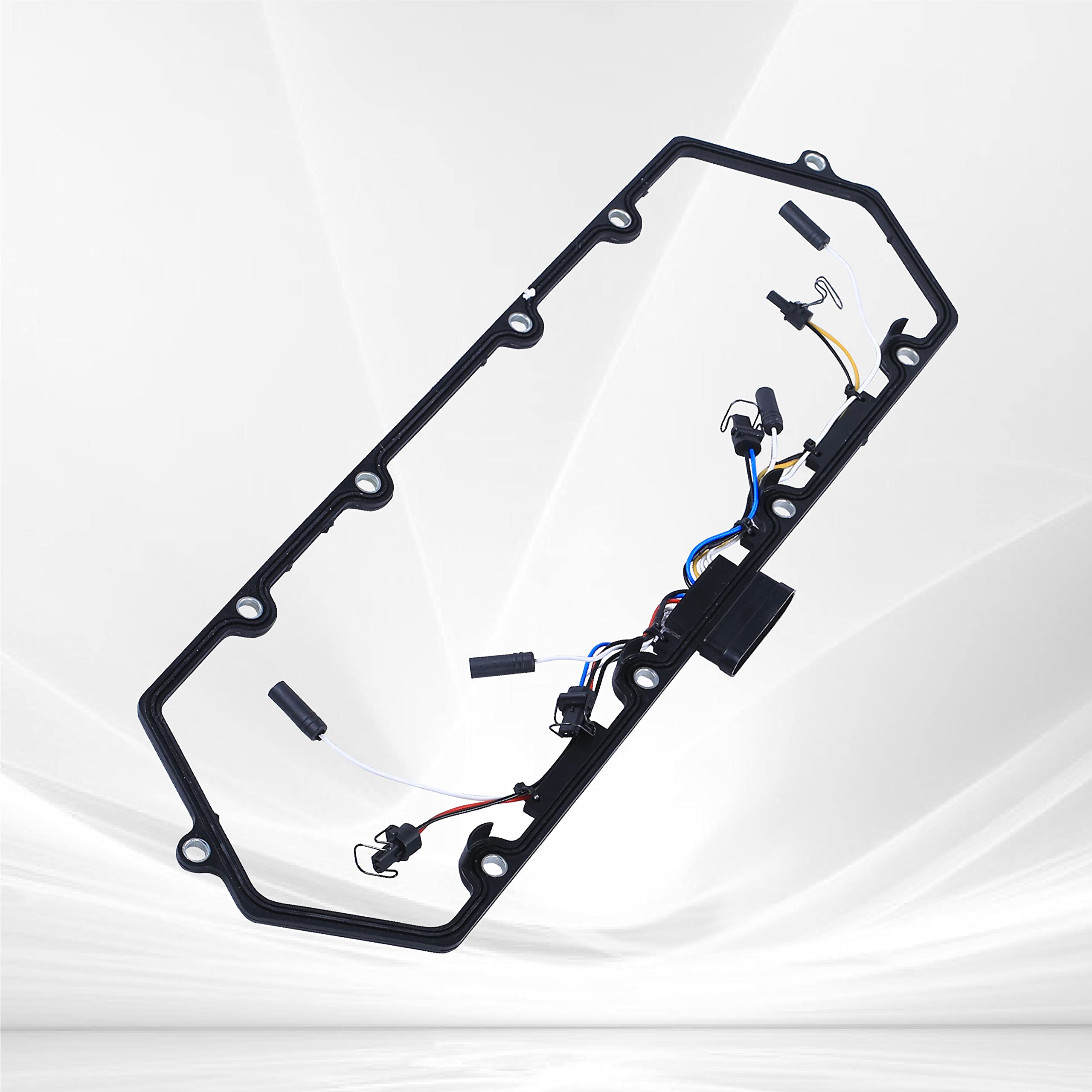 FGJQEFG Valve Cover Gaskets Harness with Glow Plugs Compatible with 98-03 Ford F250 E350 7.3L Powerstroke Diesel Replace F4TZ12A