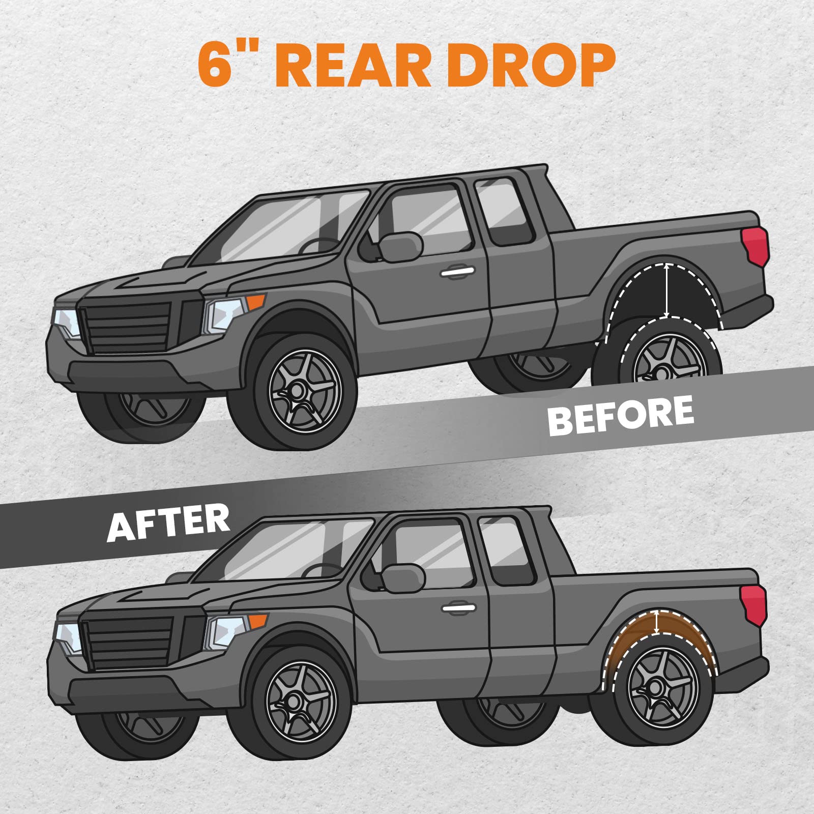 6 Rear Axle Flip Kit For Chevy Silverado C1500 1988-1998 Pickup Trucks Lowering Drop Kit