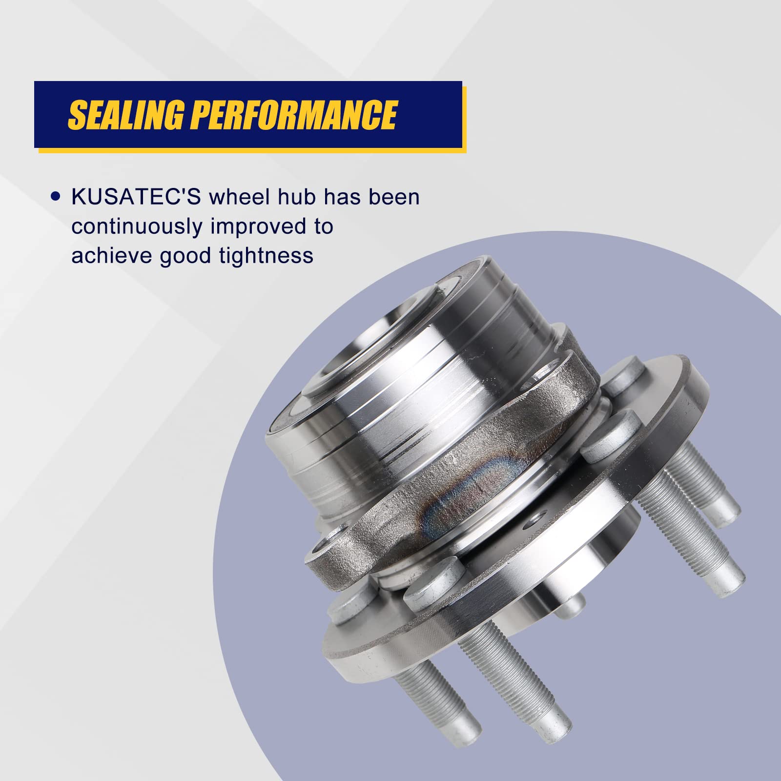 Kusatec 512460 Front/Rear Wheel Bearing And Hub Assembly Fit For Ford Explorer 2011-2018, Ford Police Interceptor Utility 2013-2018