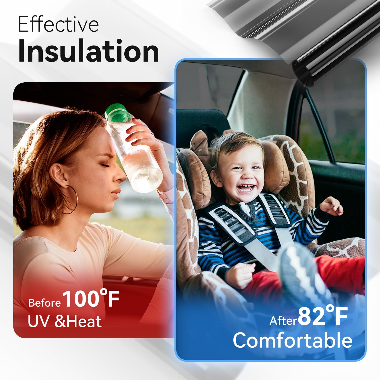 Vepagoo 20% VLT Ceramic Car Window Tint Film (20'' x 100FT) - Heat & Glare Reduction, Blocks UV & IR Rays, Scratch Resistant, Pr