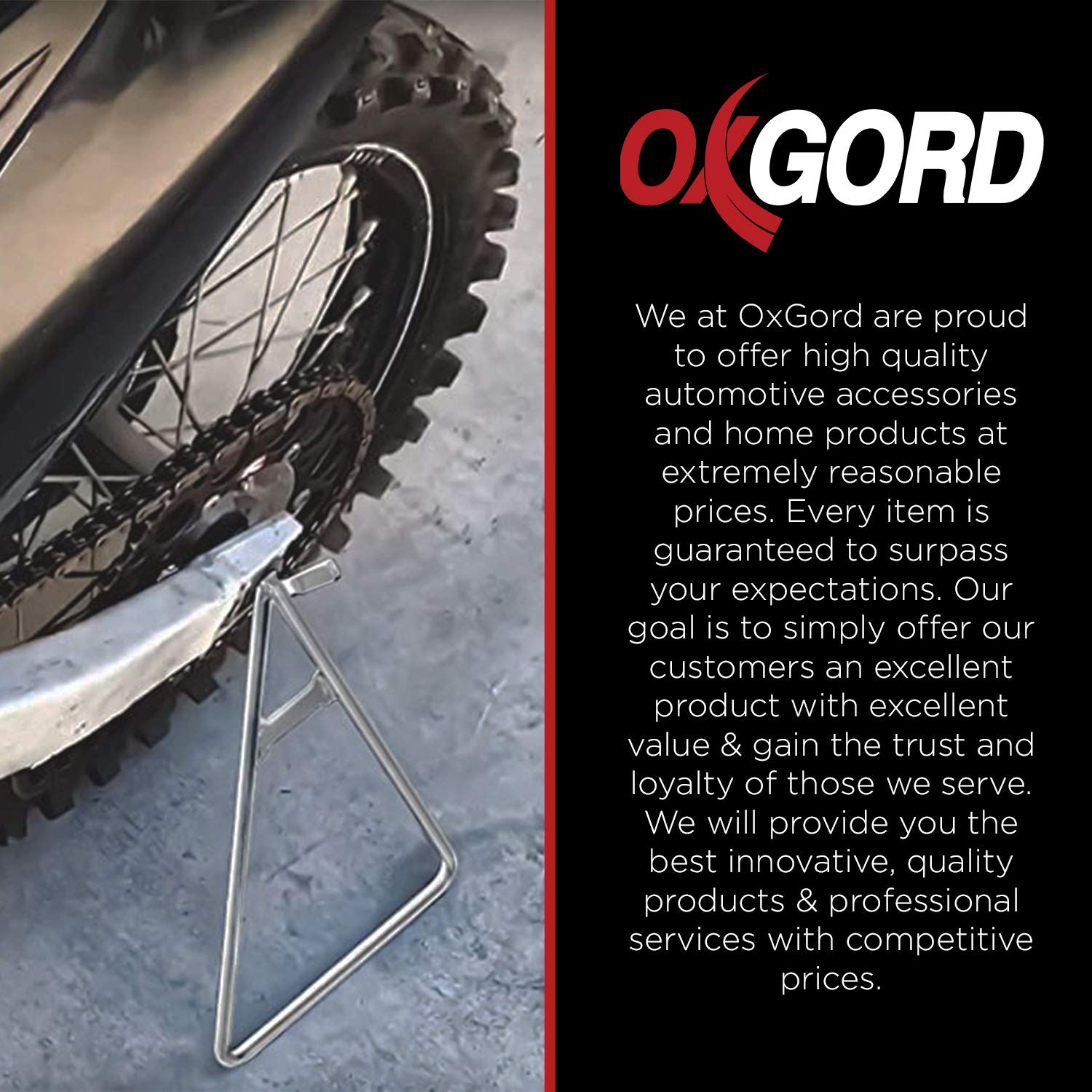 Oxgord Dirt Bike Kickstand Triangle Lift - Dirtbike Accessories Parts Best For Mini Motorcycle Kick Stand - Motocross Moto Bikes