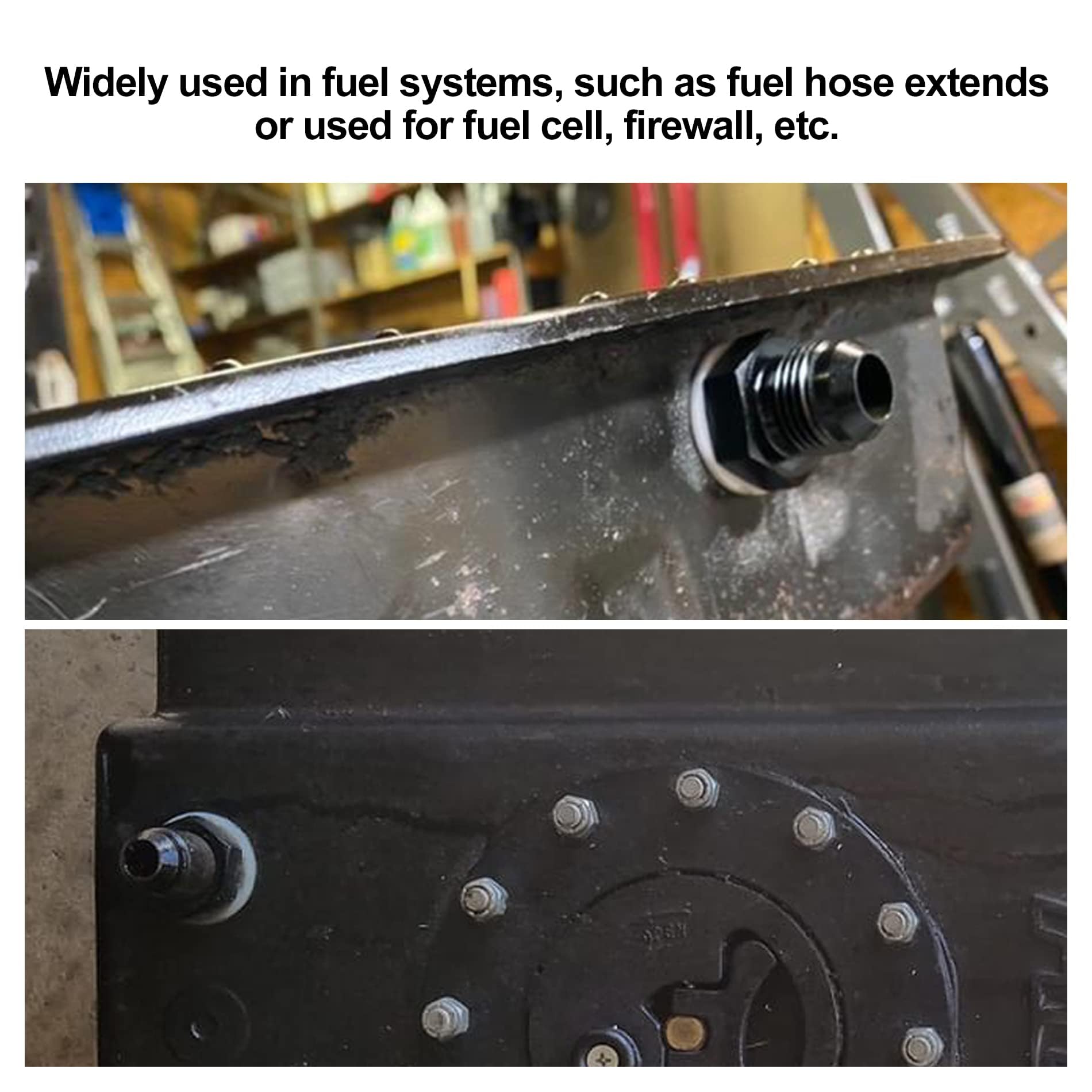 Evil Energy Male 16An Bulkhead Fuel Cell Fitting Adapter Aluminum Straight