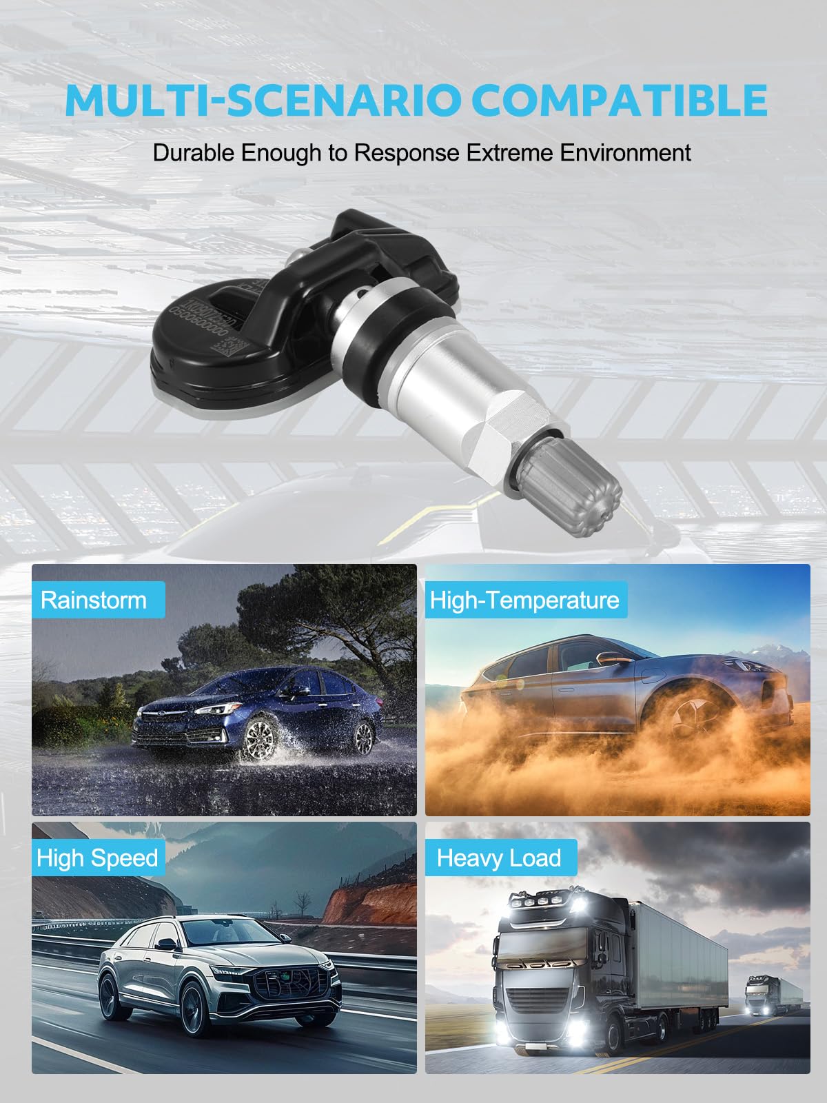 TAUTOY Upgrade 1K0-907-253D Tire Pressure Monitoring System TPMS Sensors for 2006-2013 Audi A3 A4 A5 Q5 TT, VW Beetle CC EOS GLI