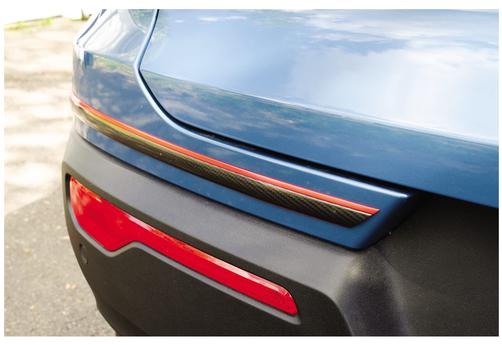 Cowles Custom - 12 Ft Of Carbon Fiber Style With Red Accent Molding - 1 In Wide Pvc Molding Car/Truck/Suv/Rv Universal Fit Exter