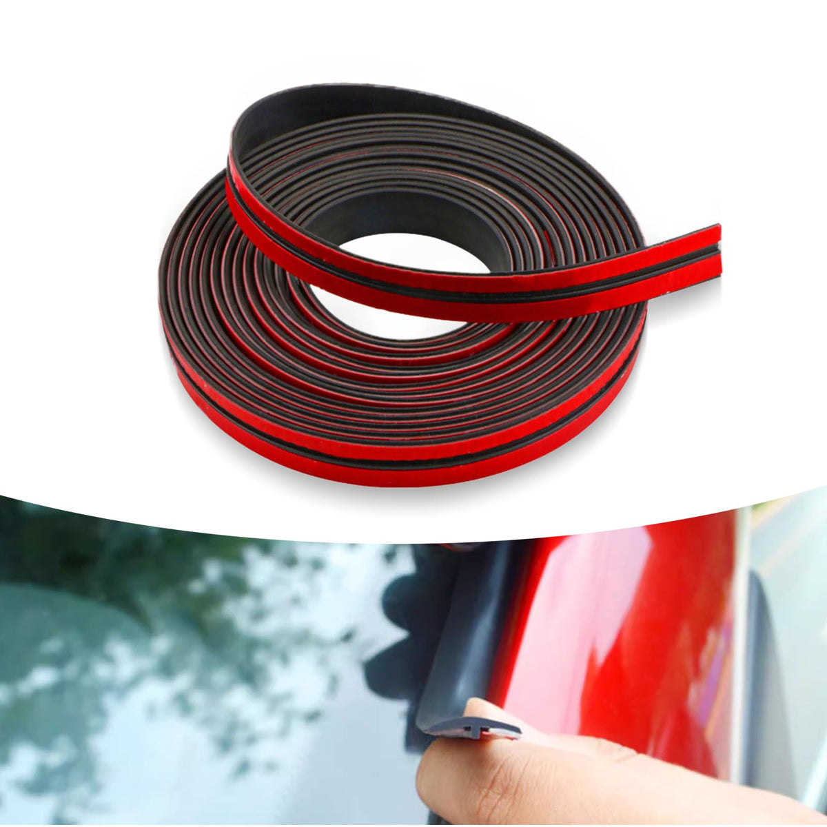 Jawmoy 1 Pc Universal Seal Strip, Windshield Seal Strip With Adhesives, Car Weat WBCARB0CFKQJ6BT