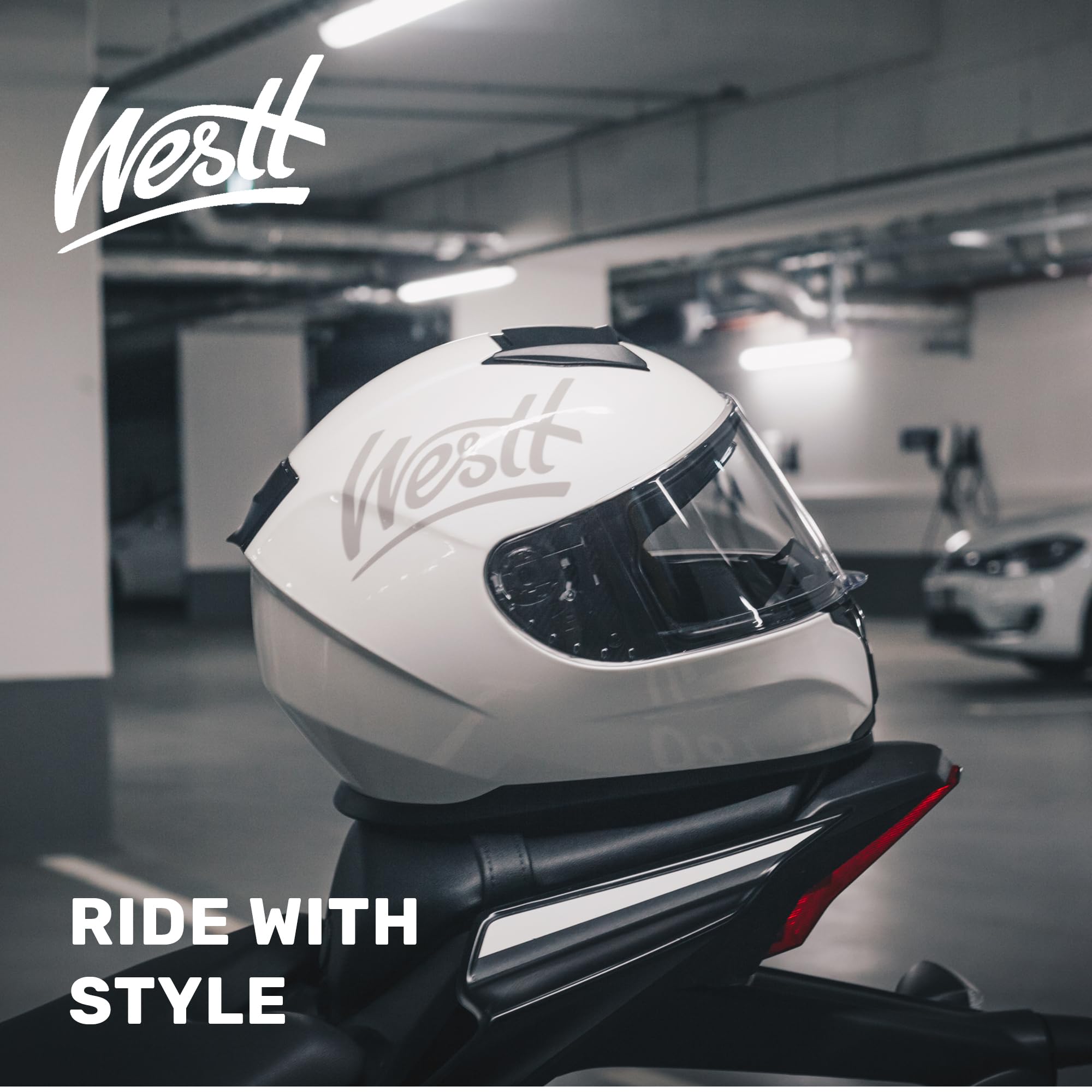 Westt Motorcycle Helmets Full Face Helmets - Street Bike Helmet With Dual Visor Dot Approved For Men Women Adults Compact Lightw