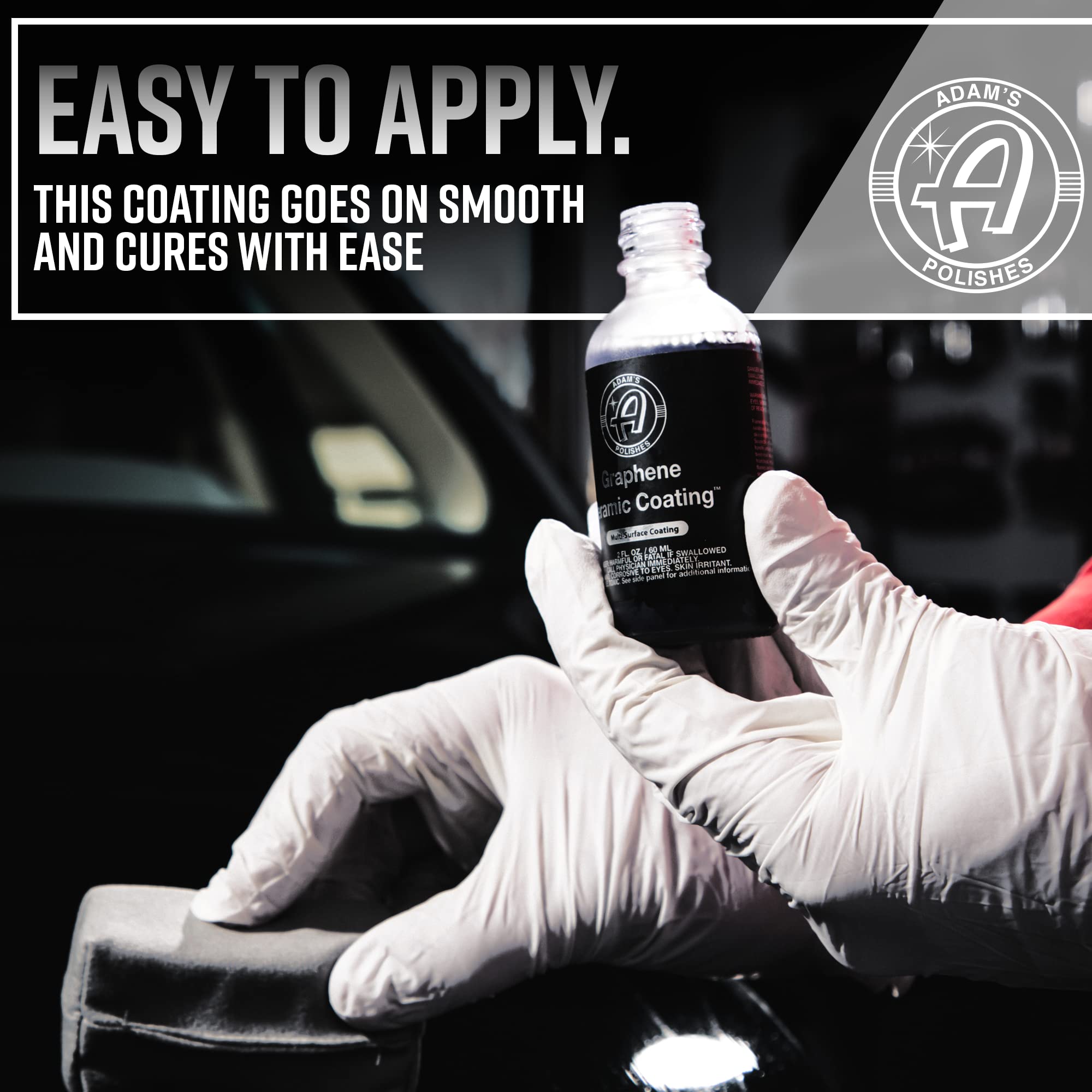 Adam'S Polishes Uv Graphene Ceramic Coating Kit, Verified 10H Ceramic Coating, 7+ Years Of Protection & Uv Glow Technology, Appl