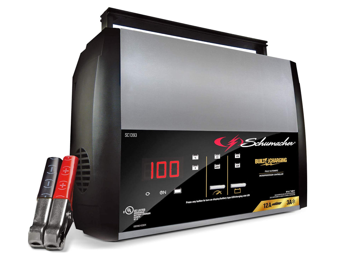 Schumacher Sc1393 6/12V Fully Automatic Battery Charger And 12A Maintainer