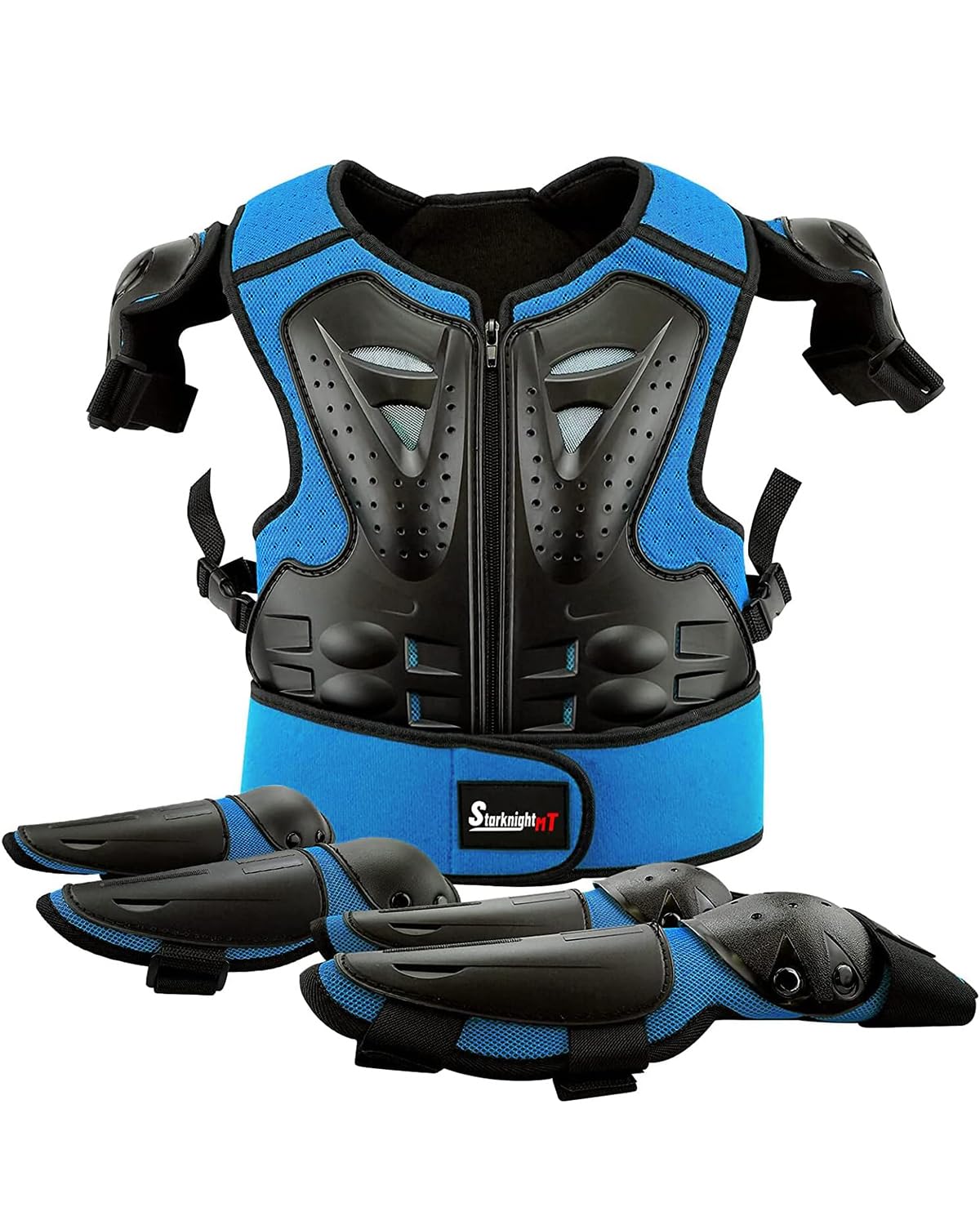 Starknightmt Kids Motorcycle Armor Suit Dirt Bike Gear Riding Protective Chest Spine Back Protector Shoulder Arm Elbow Knee Prot