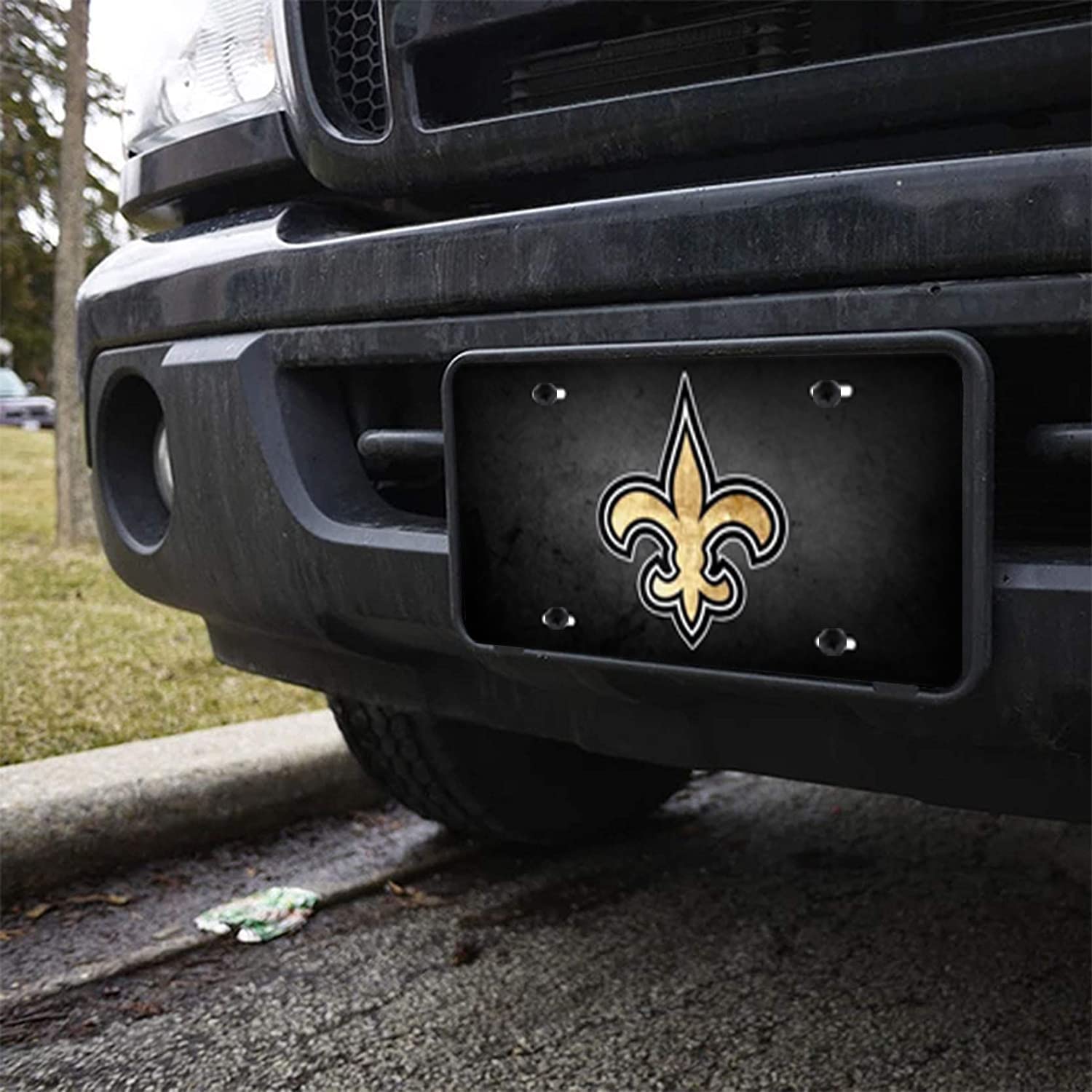 Boarlida American Football Saints License Plate Decorative Aluminum Car License Plate Covers For Women Girls Men Boys 12 X 6 Inc