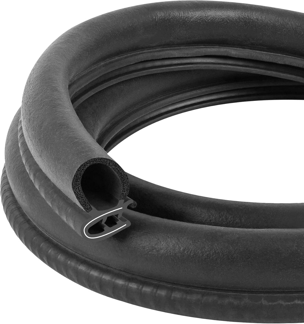 Automotive Door Weather Stripping 10Ft Car Door Rubber Edge Trim Seal Strip Gasket With Side Bulb For Car Bus Camper Boat Rv Tru