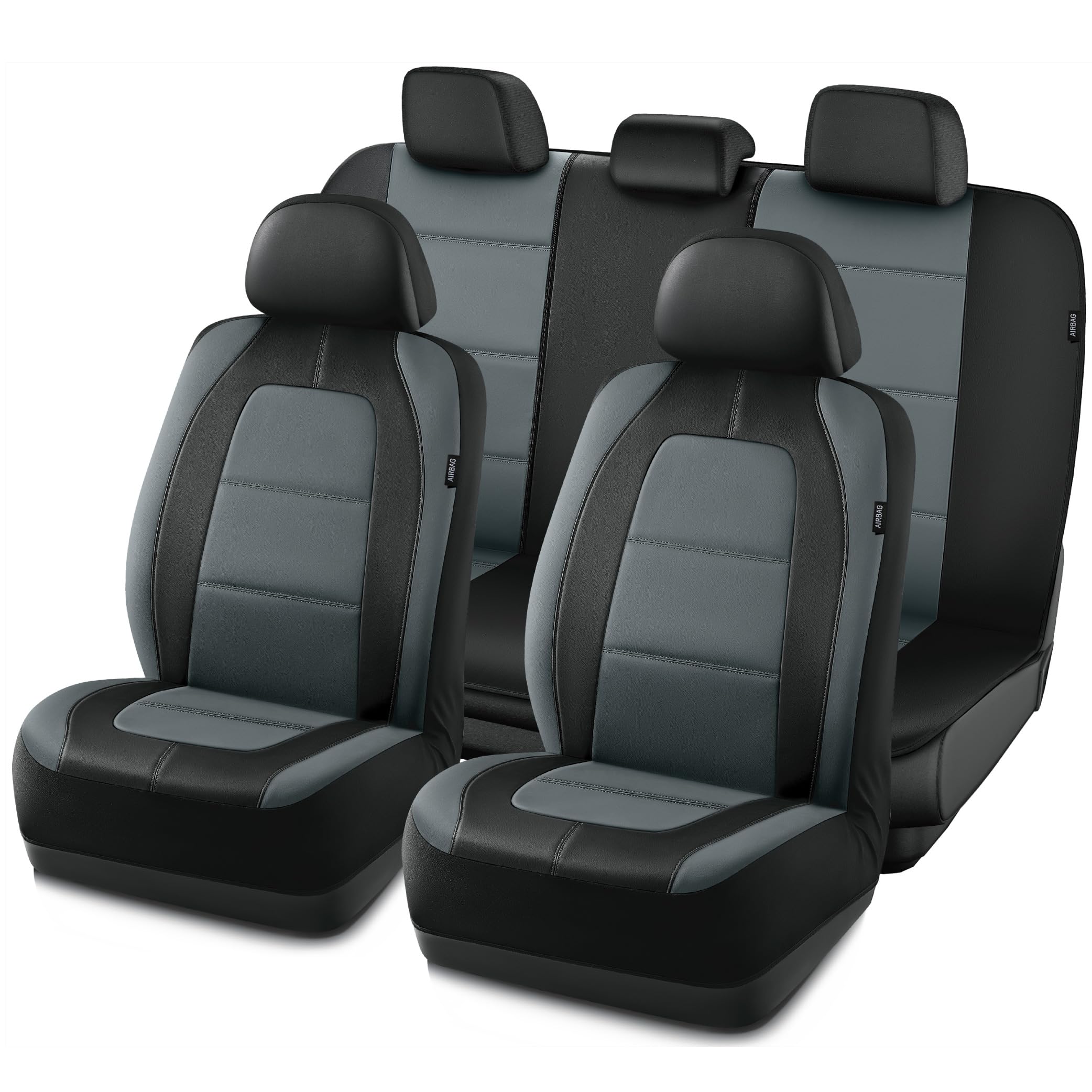 Road Comforts Car Seat Cover, Leather Full Set Car Seat Cover, Automotive Interior Cover, Universal Fit For Most Cars, Suvs And