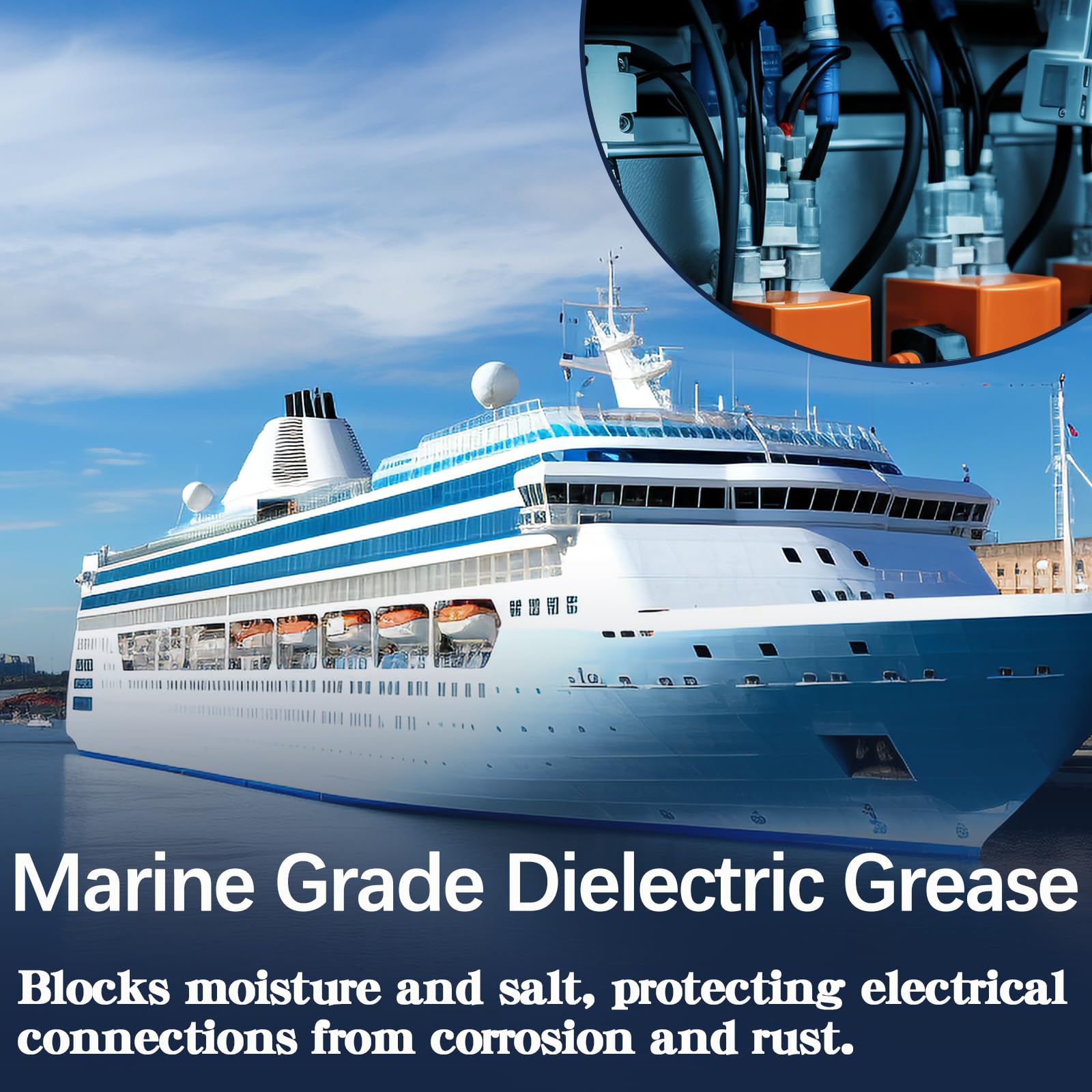 BTAS 8 oz Dielectric Grease for Automotive Electrical Connectors - Silicone Paste for Battery Terminals & Spark Plug Boots, Corrosion Preventer