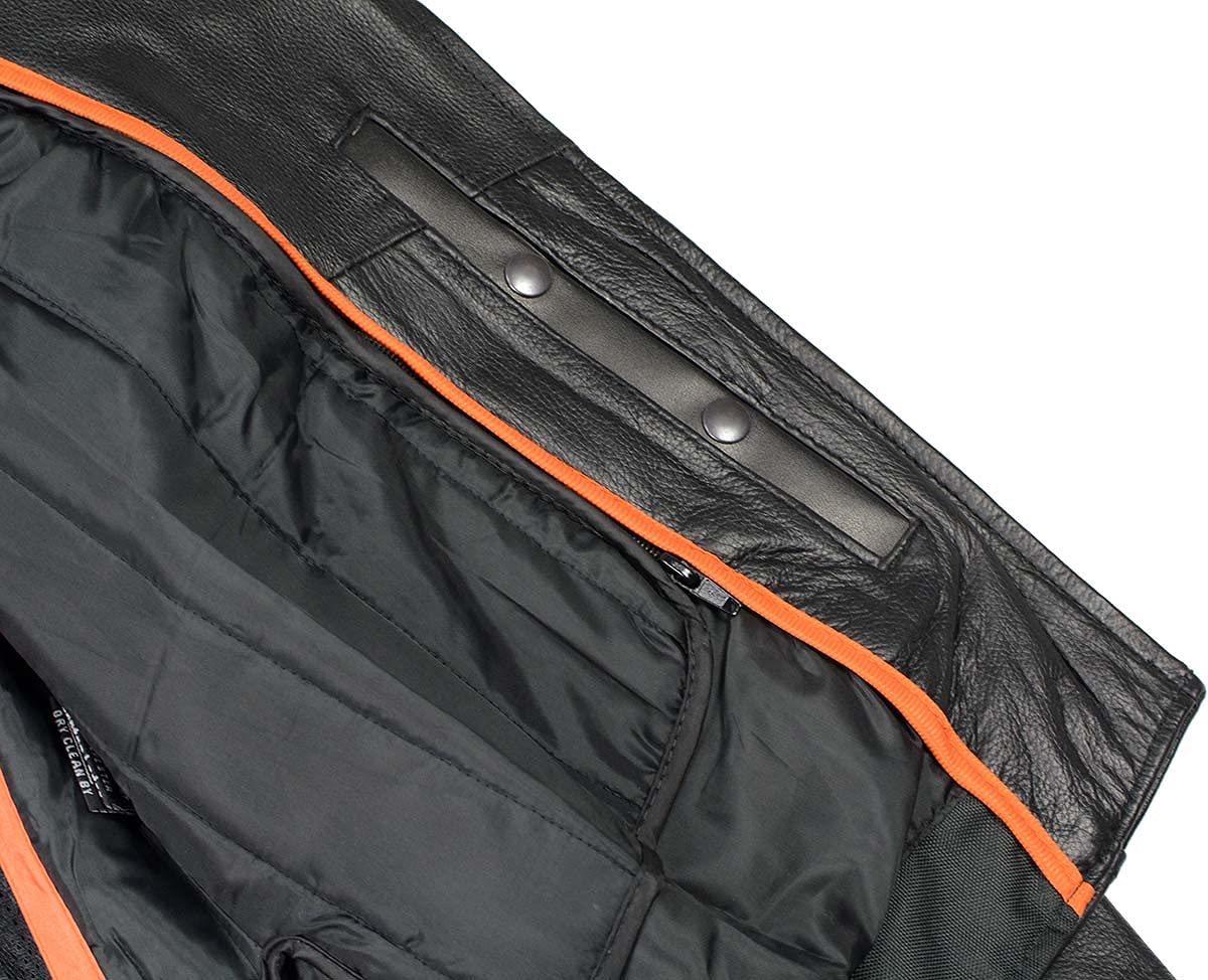 Milwaukee Leather LKL2710 Women's Classic Black Braided Motorcycle Jacket with Studded Back - 5X-Large