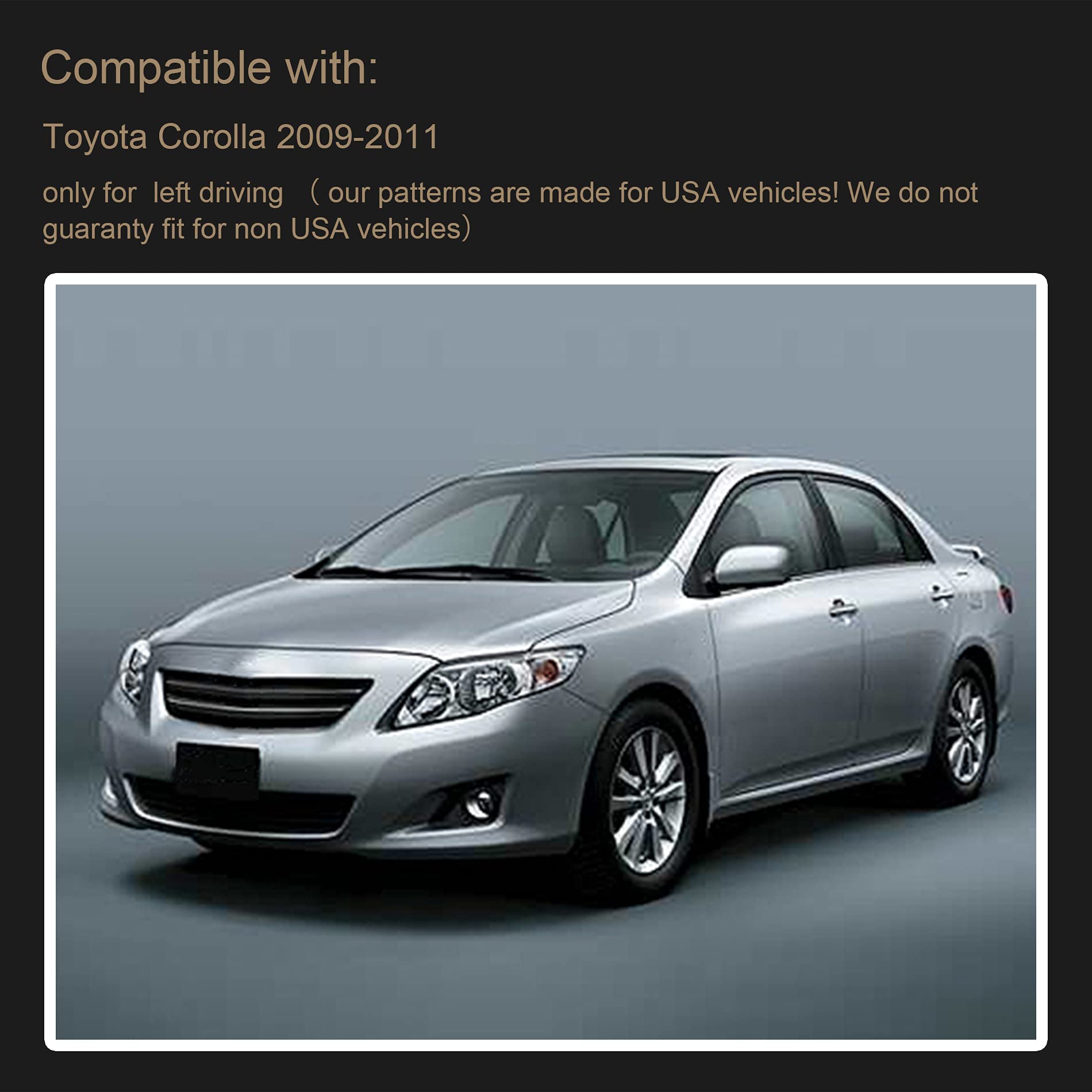 Speedwow Dashboard Dash Board Cover Mat Carpet Compatible With Toyota Corolla 2009-2011