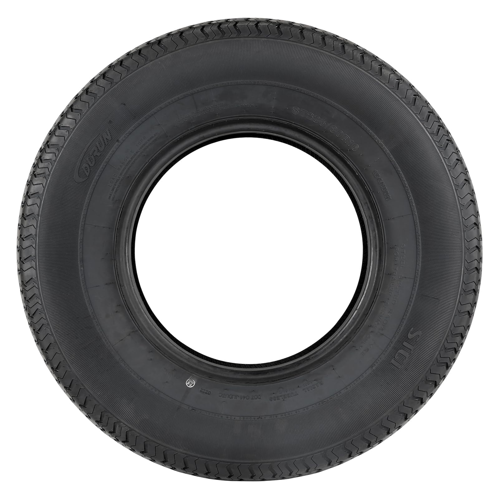 Set Of 2 Durun St235/80R16 Radial Trailer Tire, St235-80R16 St 235/80R16, 10 Ply Load Range E, 124N