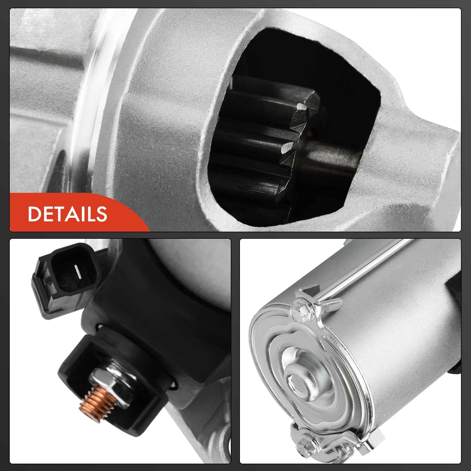 A-Premium Starter Motor Compatible with Honda Accord 2006-2012, CR-V 2007-2011, Element 2007-2011, Civic 2006-2011 & Acura TSX 2006-2014, 2.0L 2.4L, 12V 1.6KW 9-Teeth Clockwise, Replace# 31200-RAA-A61