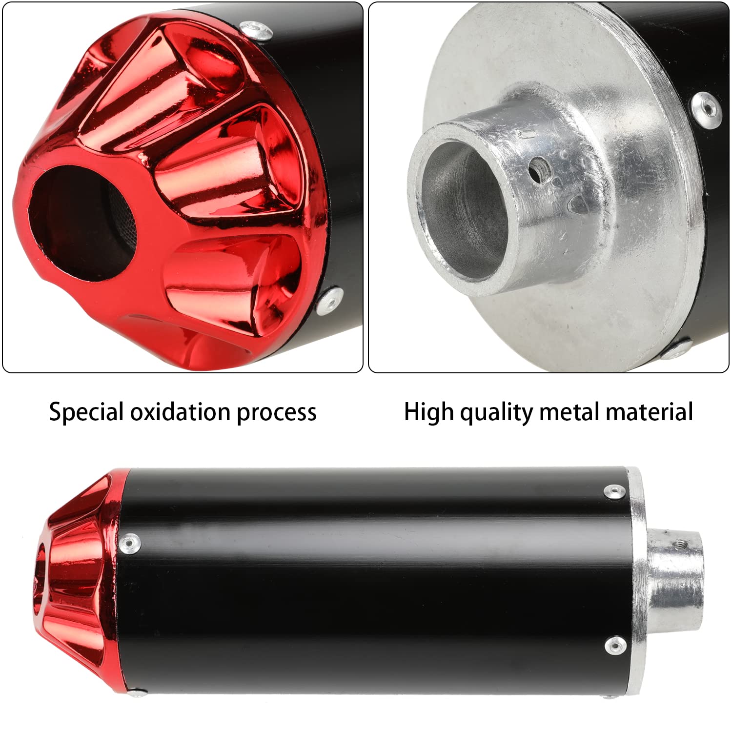 GREHUA 28mm Exhaust Muffler Silencer Pipe with Heat Shield Wrap for 50cc 70cc 90cc 110cc 125cc CRF50 CRF70 XR50 SSR110 SSR125 Ta