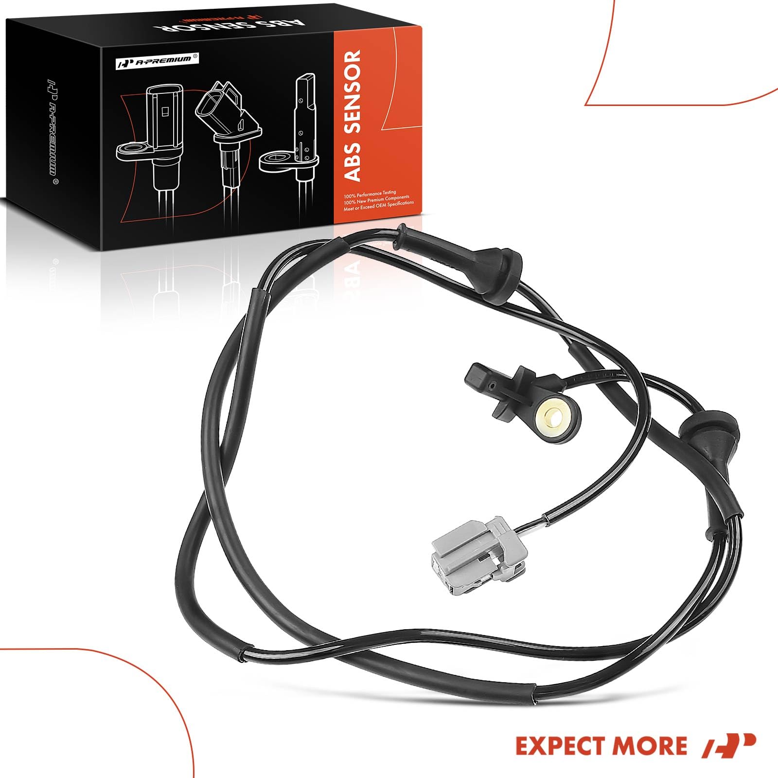 A-Premium Abs Wheel Speed Sensor Compatible With Volvo Models - Xc90 2003-2014 - Rear Left Driver Side, Replace# 30773744, 30773
