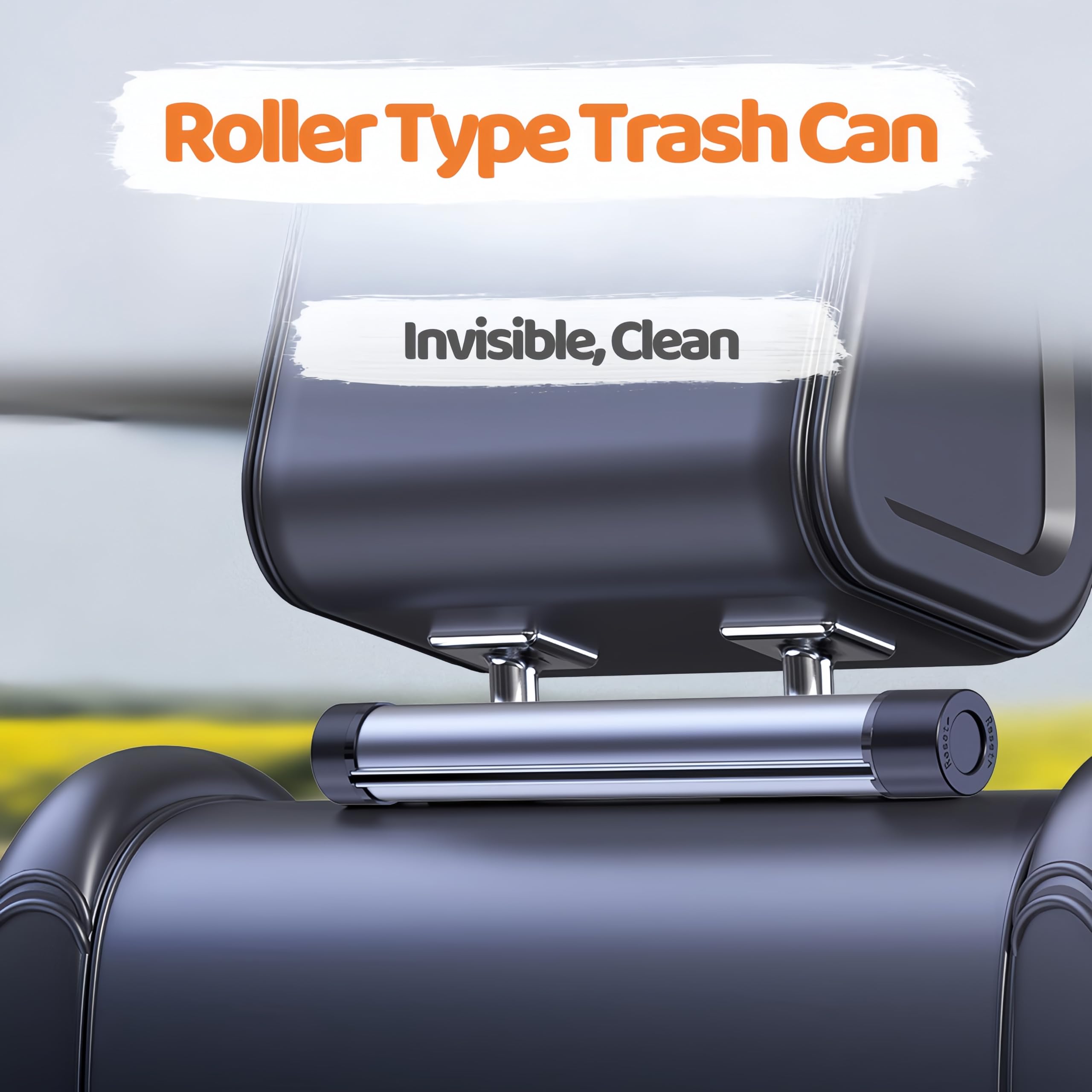 HwCknPT Roller Type Trash can, Aluminium Alloy Rotating Store Design Garbage Can for car, Car Trash Bag Hanging car Trash can Wa