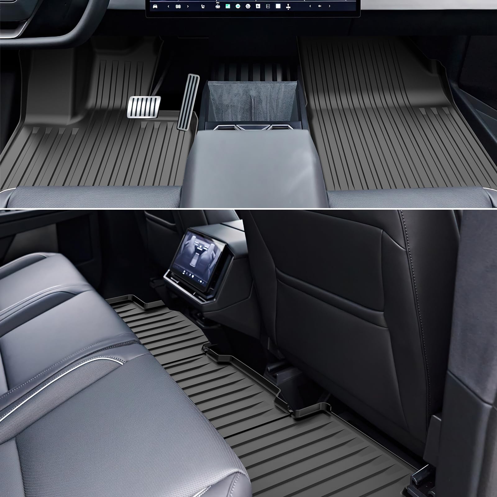 Floor Mats For Tesla Cybertruck- 2023 2024 Custom Fit All Weather Tpe Cargo Liner Cargo Trunk Accessories(Tesla Cybertruck Full