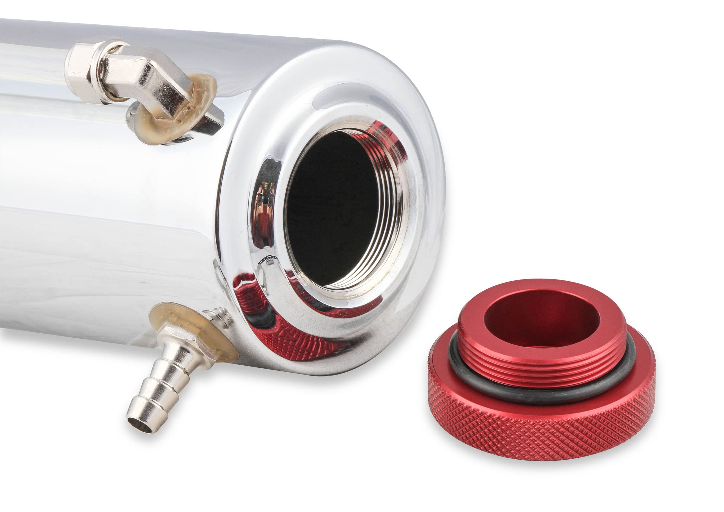 Mr. Gasket Stainless Radiator Fluid Reservoir, Model 9135, Silver, Plastic, No Size