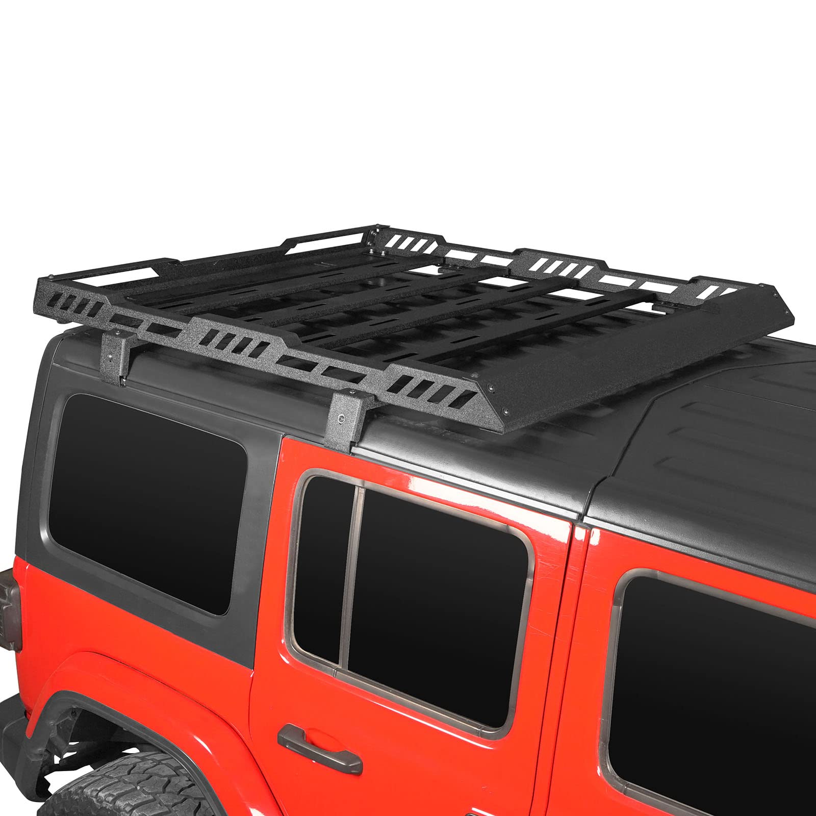 Hooke Road Roof Rack Cargo Basket Crossbar For 2018-2025 Jeep Wrangler Jl 2 Or 4 Doors & Gladiator Jt (Hard Top Only)