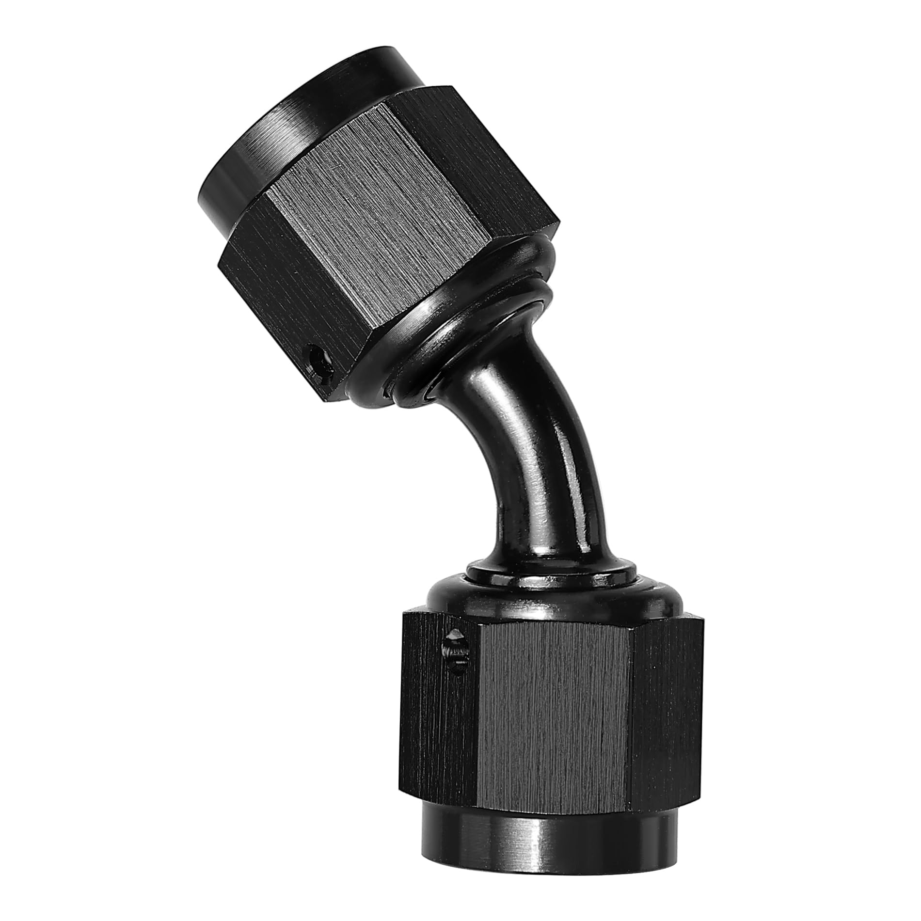 Evil Energy 4An Female To 4An Female 45 Degree Swivel Coupler Union Fitting Adapter Aluminum Black