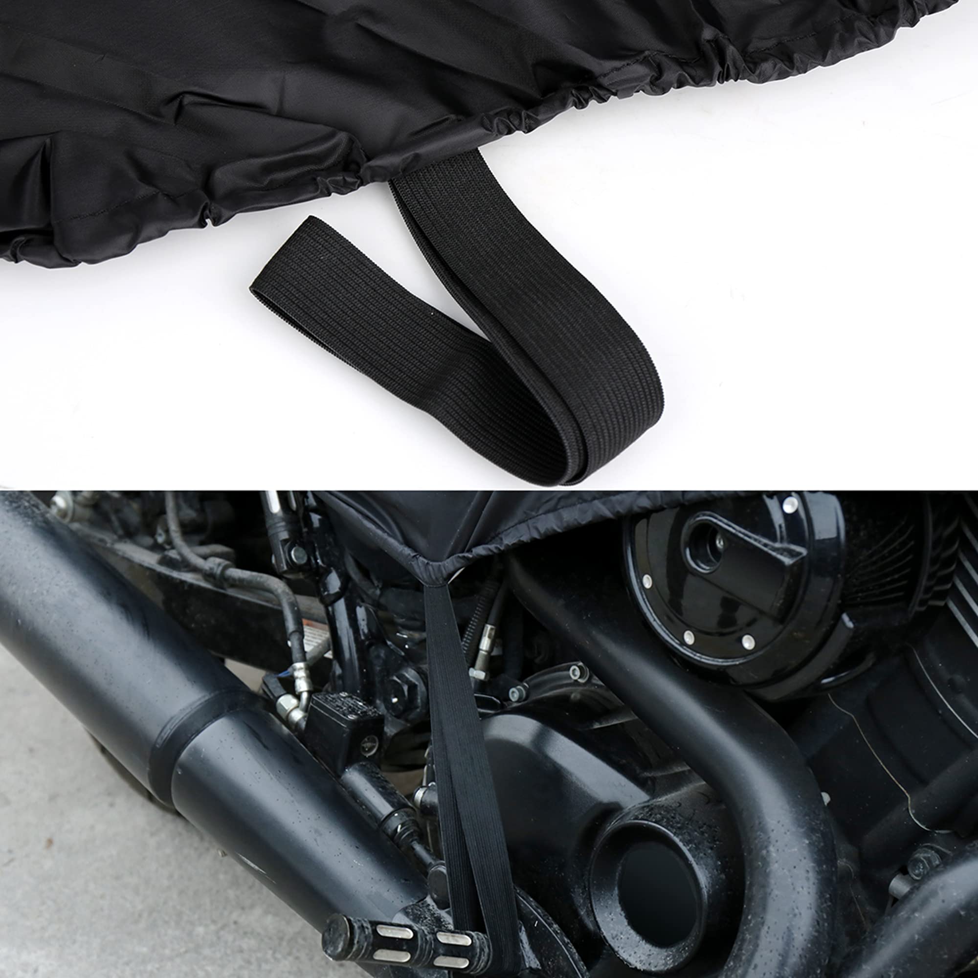 X Autohaux Motorcycle Cover Lightweight Half Cover Outdoor Waterproof Rain Dust Protector Black L Fits Most Sport Adventure Tour