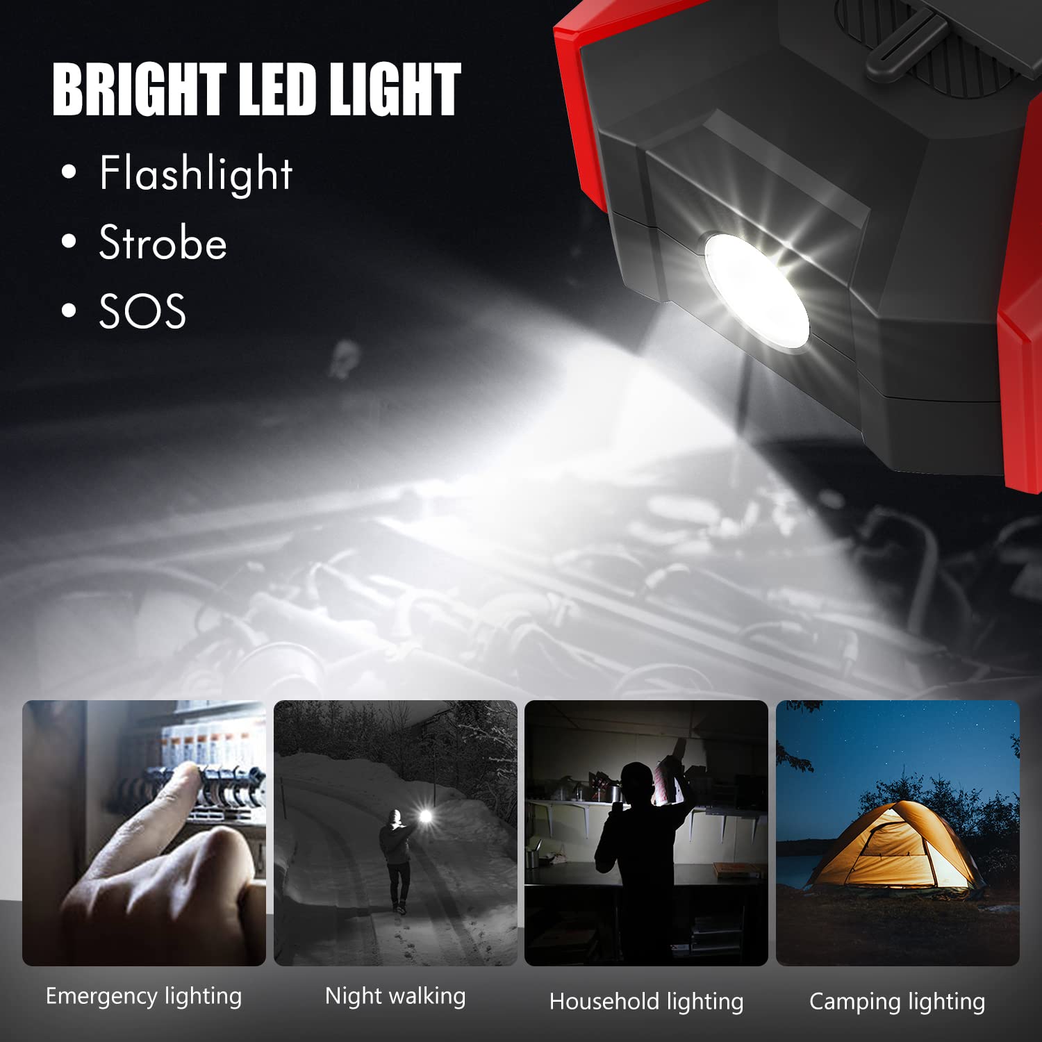 DNA MOTORING TOOLS-00214 12V 1500A 15000 mAh Multi-Function Portable Car Battery Jump Starter for Up to 7.0L Gas & 5.5L Diesel E