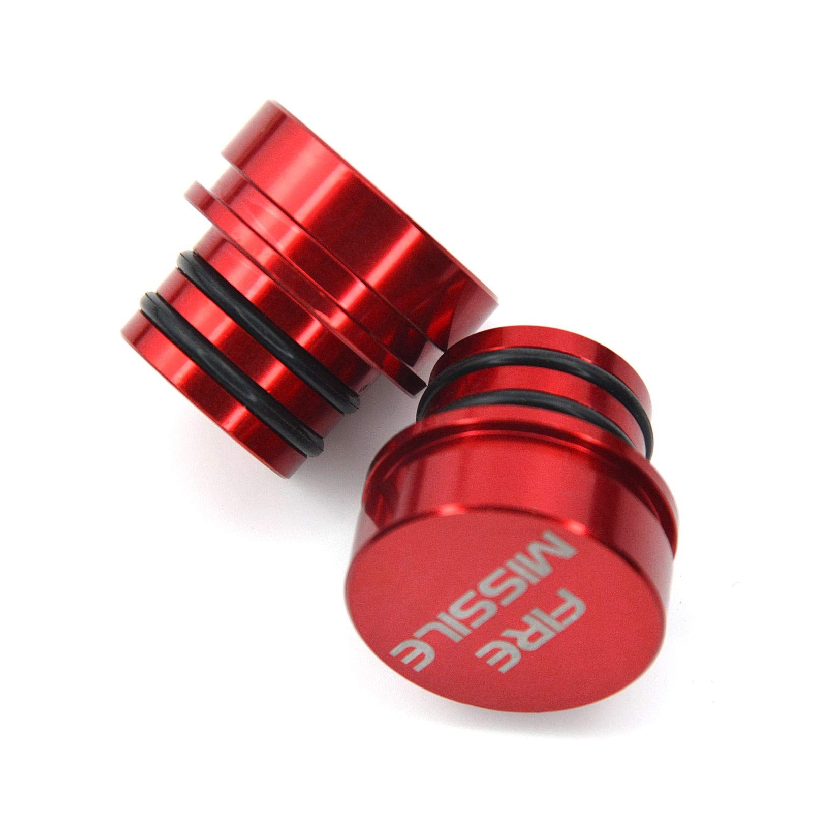 Fire Missile+Eject Billet Aluminum Cigarette Lighter Plug Cover - Fits All Vehicles With Standard 12 Volt Power Source