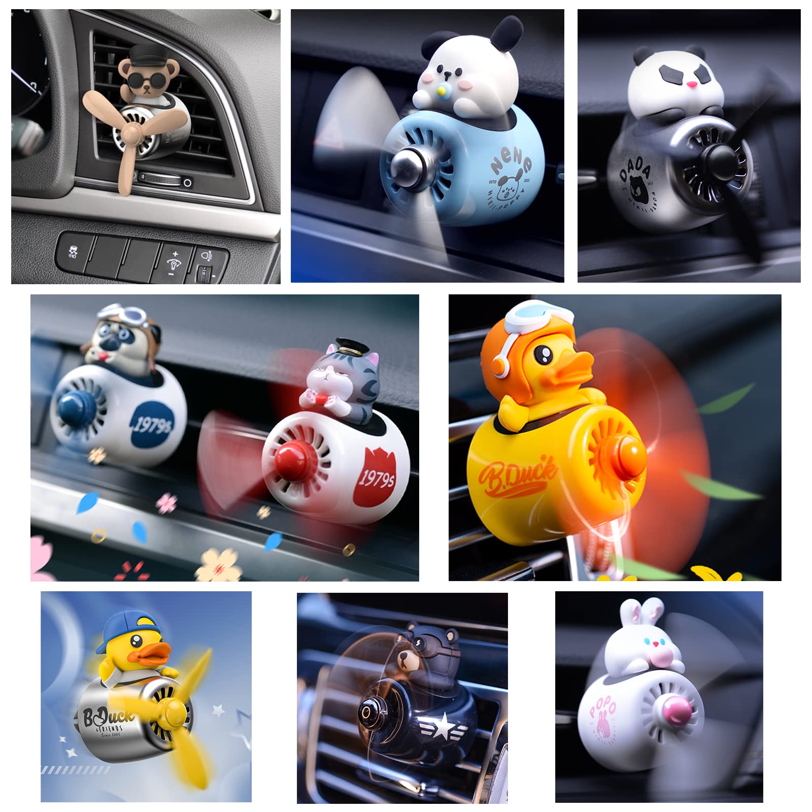 Cacacece 6 Packs Cologne Smell Car Air Fresheners Refills Solid Fragrance Replacement Tablets