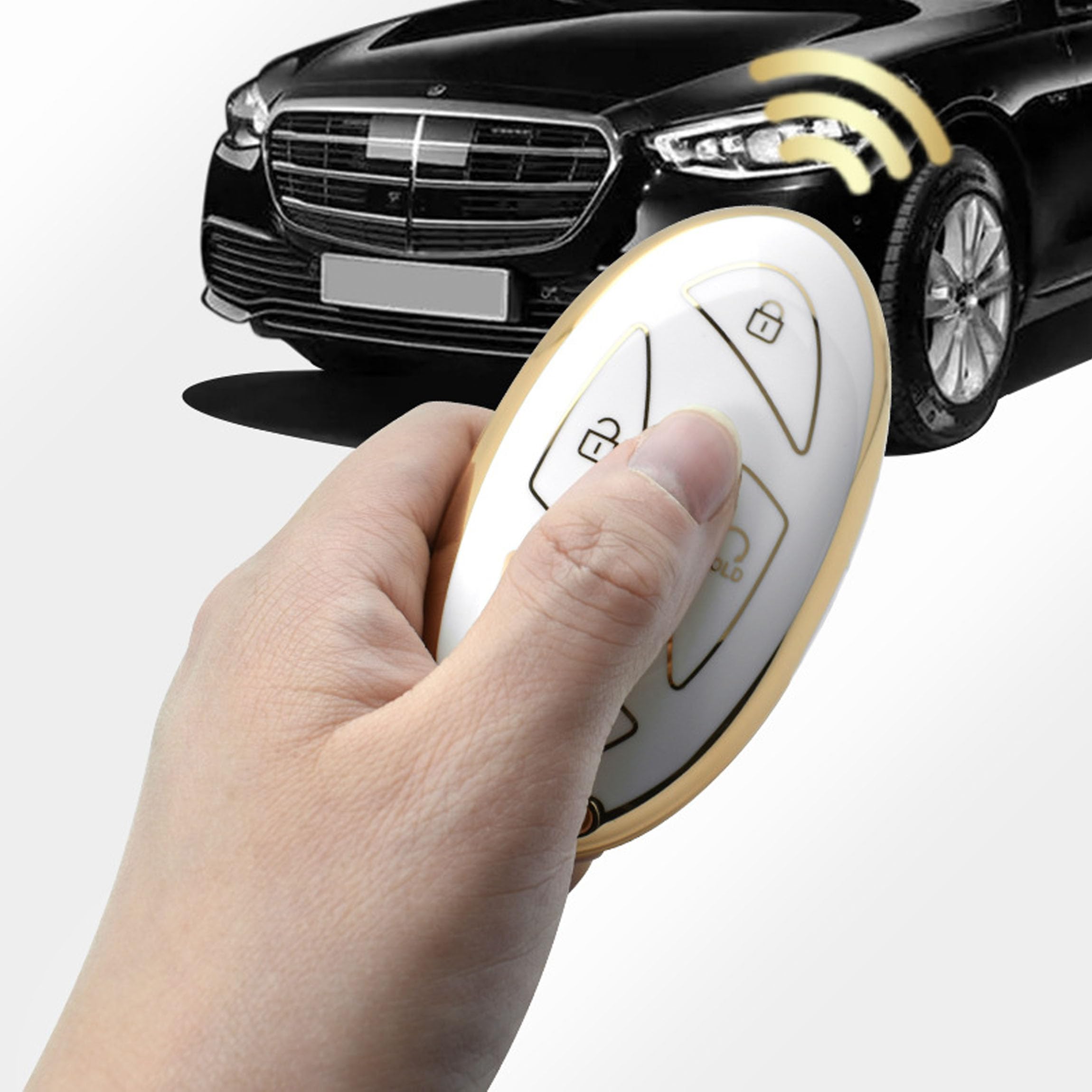 Wenheni For Hyundai Key Fob Cover Key Fob Shell With Bling Keychain Fit For Hyundai  Ioniq  6  Grandeur  Gn7  Kona  2023 2024 Sm