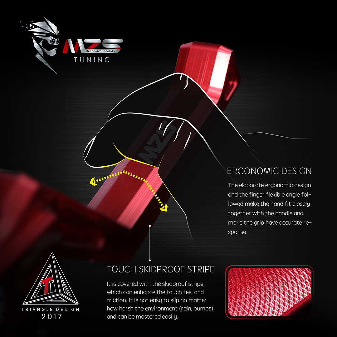 MZS Red Motorcycle Clutch Brake Levers Adjustable Compatible with 749 848 999 1098 1198 / Diavel X/Monster 1100 1200 / Multistra