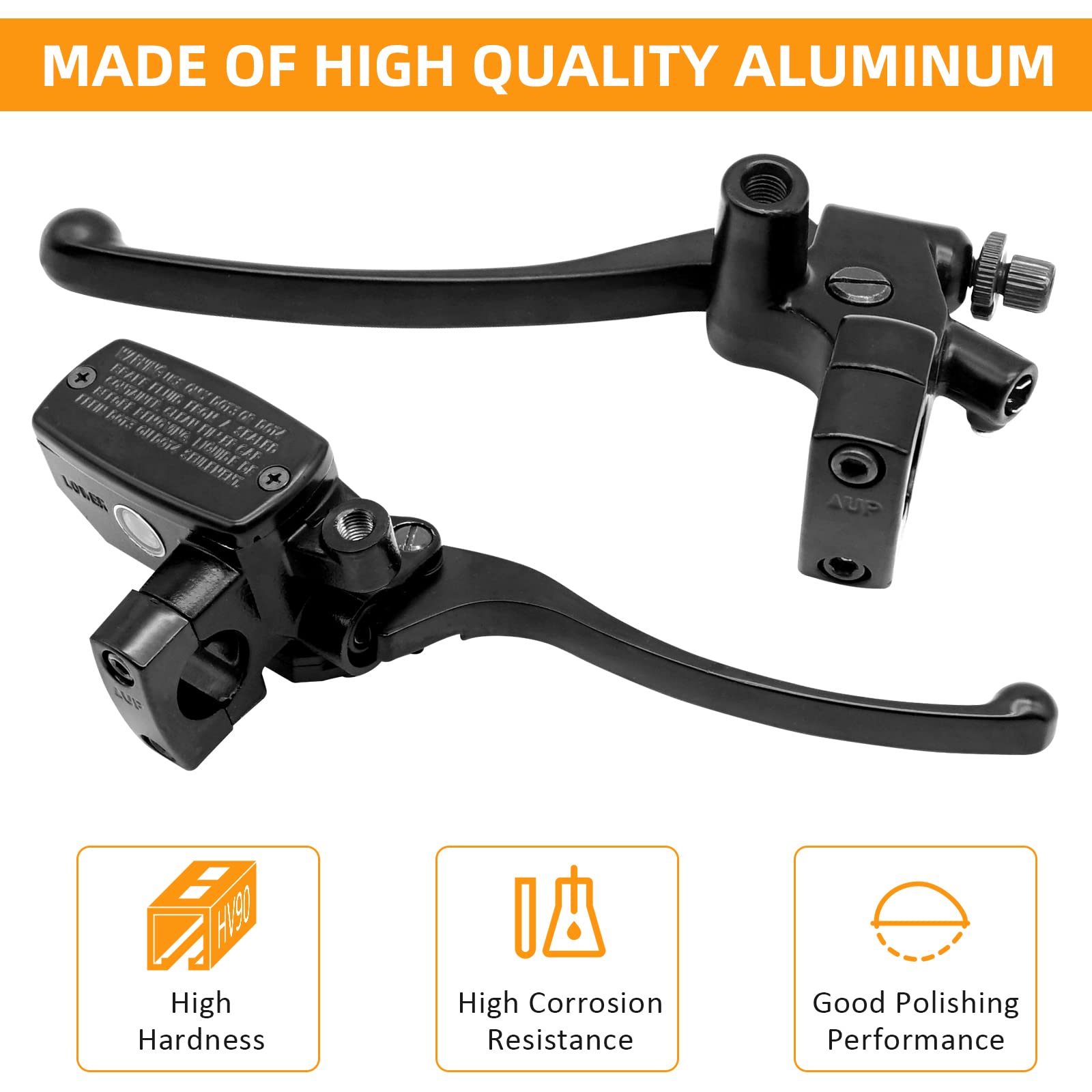 Brake Master Cylinder Clutch Lever 1'' 25mm Compatible with Honda VT600 VT750 VT1100 VT1300 VTX1300 VF750, Left & Right Motorcyc