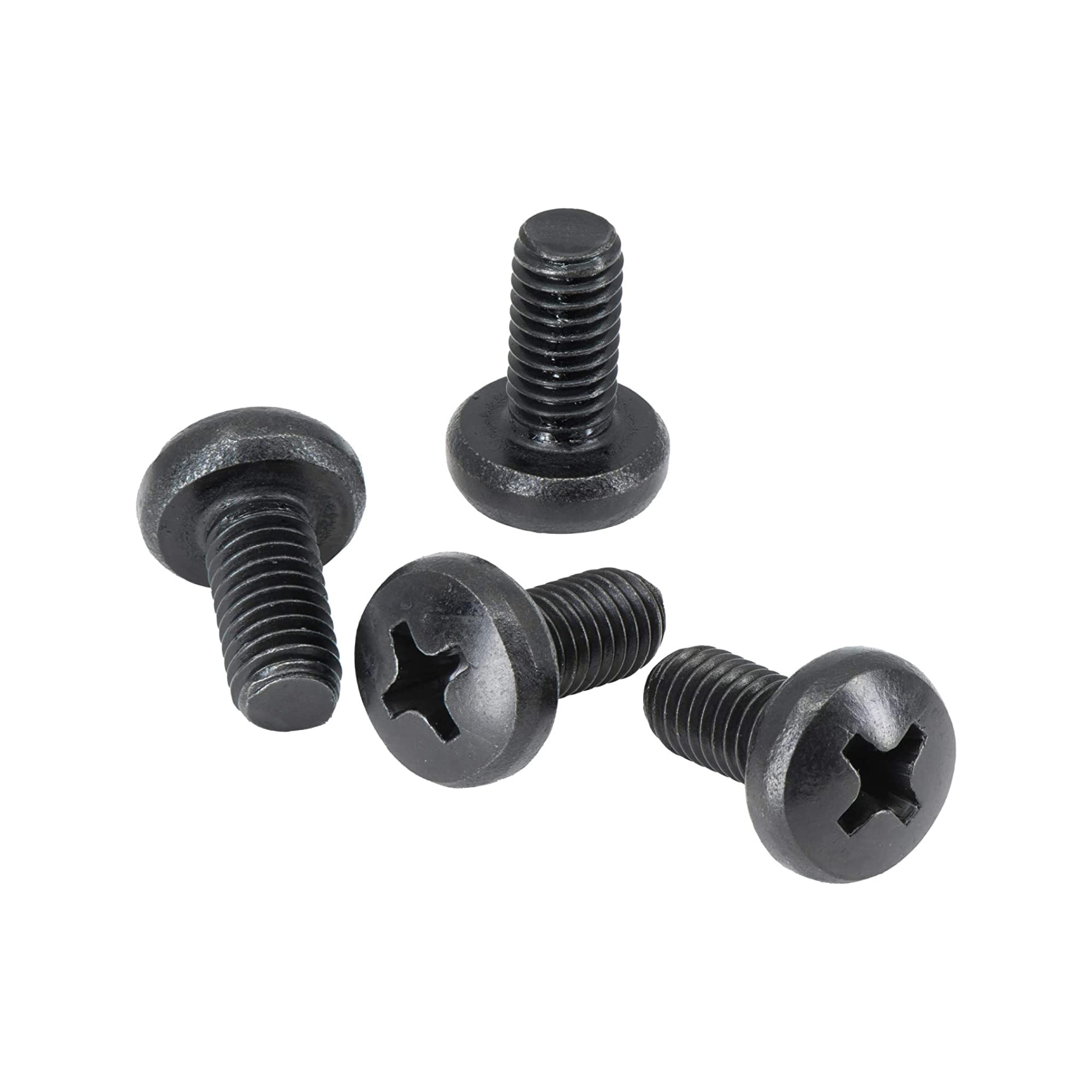 Black License Plate Screws For Audi And Vw, Phillips Machine Pan Head 18-8, Stainless Steel, M6-1.0 X 10 Mm Bolt (Pack Of 4)