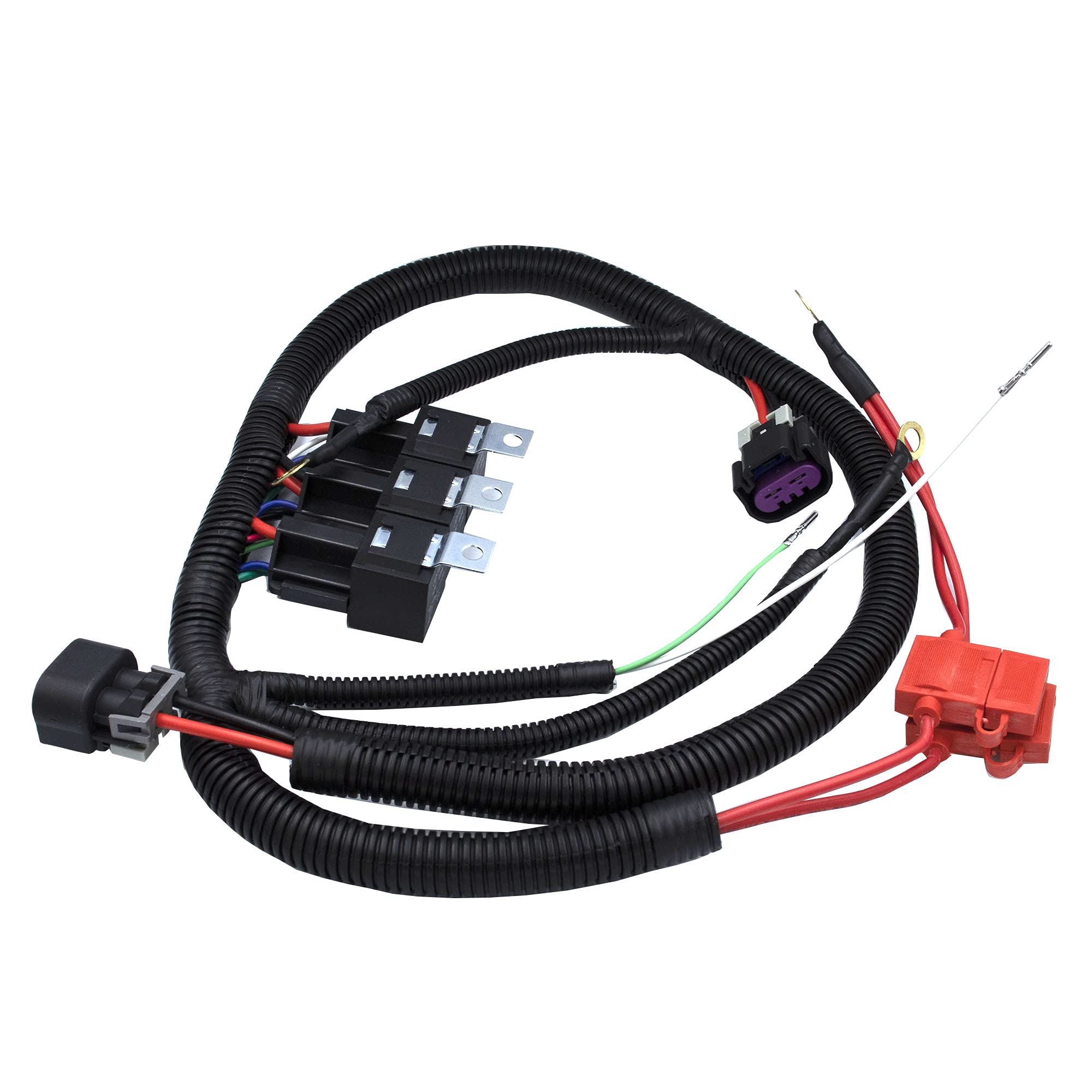 Woopeey Electric Dual Fan Upgrade Wiring Harness Fit For Gm 1999–2006 Ecu Control Electric Cooling Fan Wire Harness Kit Replace Oe # 7L5533A226T