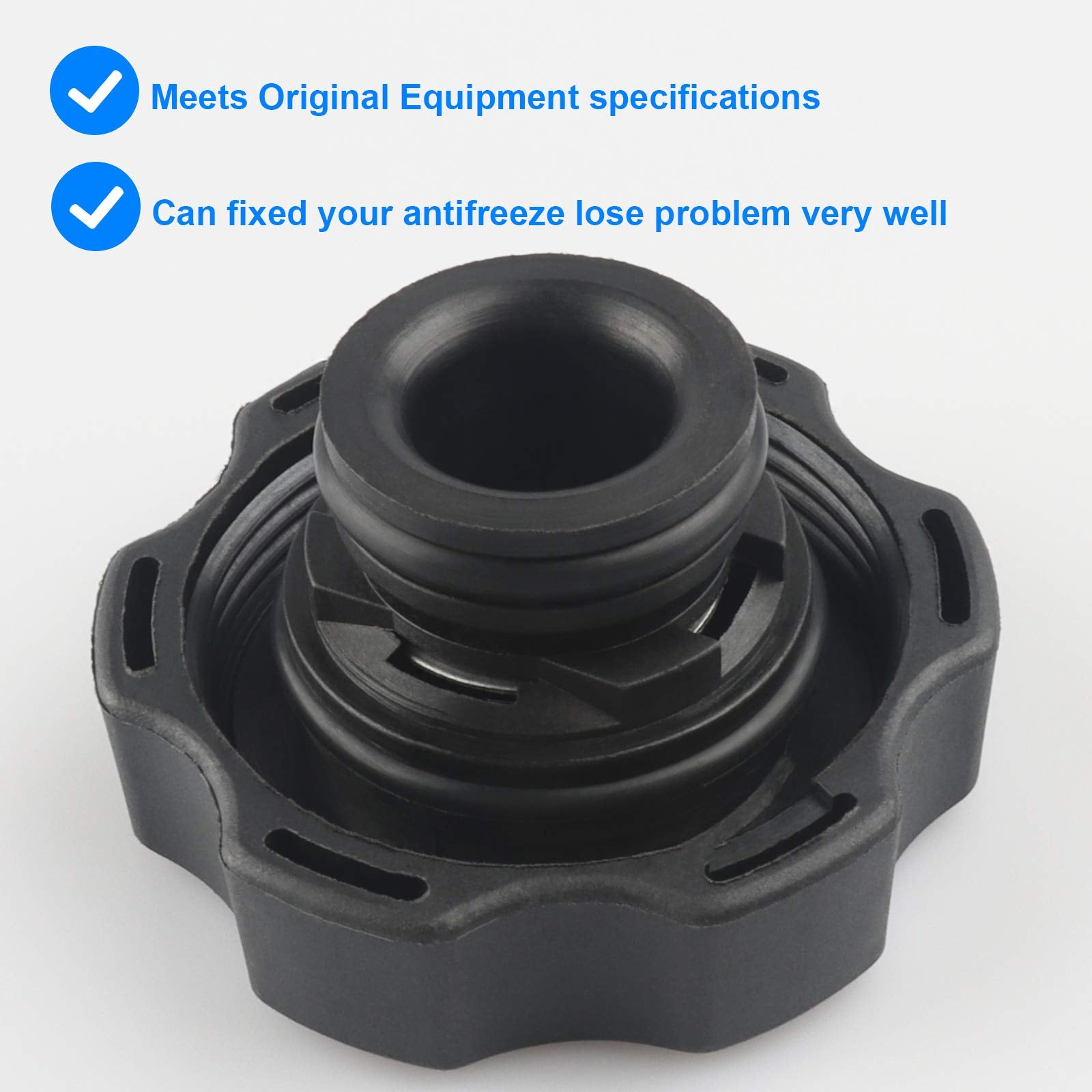 Radiator Surge Tank Cap, Coolant Reservoir Cap Replace Rc98, 15075118 Compatible With Chevy Gmc Duramax - 1999-2006 Silverado Sierra, 1999-2012 Malibu, 2000-2006 Tahoe Yukon, 1999-2005 Grand Am, More