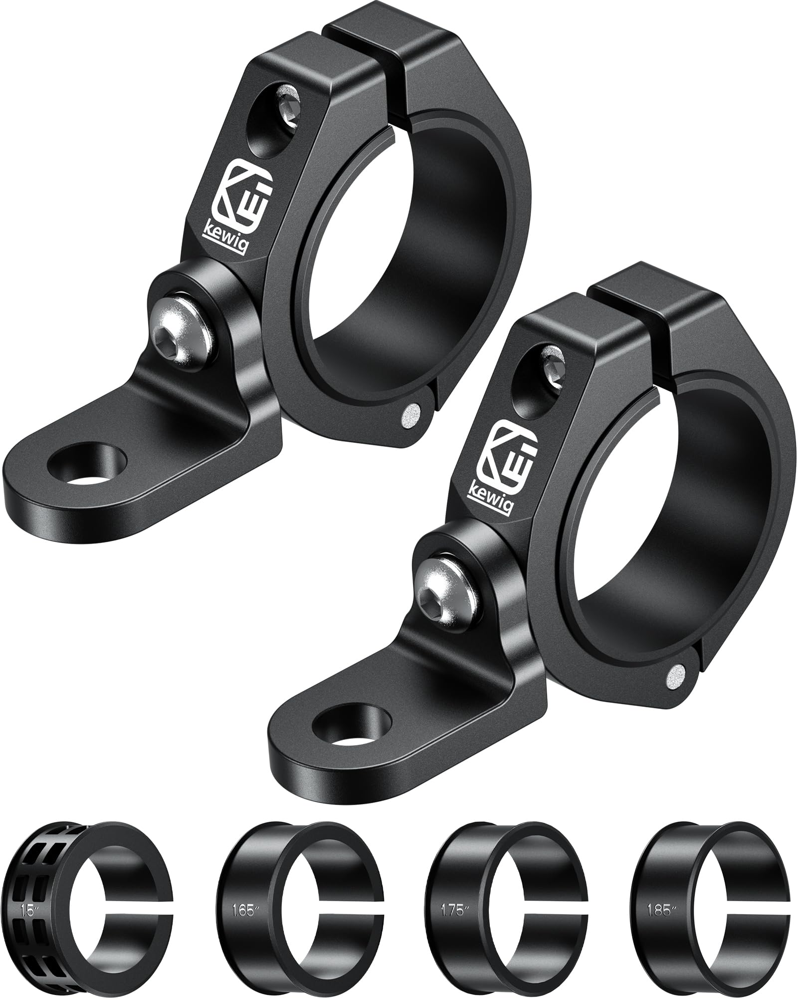 Brcovan 2Pcs Utv Whip Light Mount, Solid Aluminum Alloy Whip Flag Mounts, Off-Road Led Light Bar Mounting Bracket, 360 Adjustabl