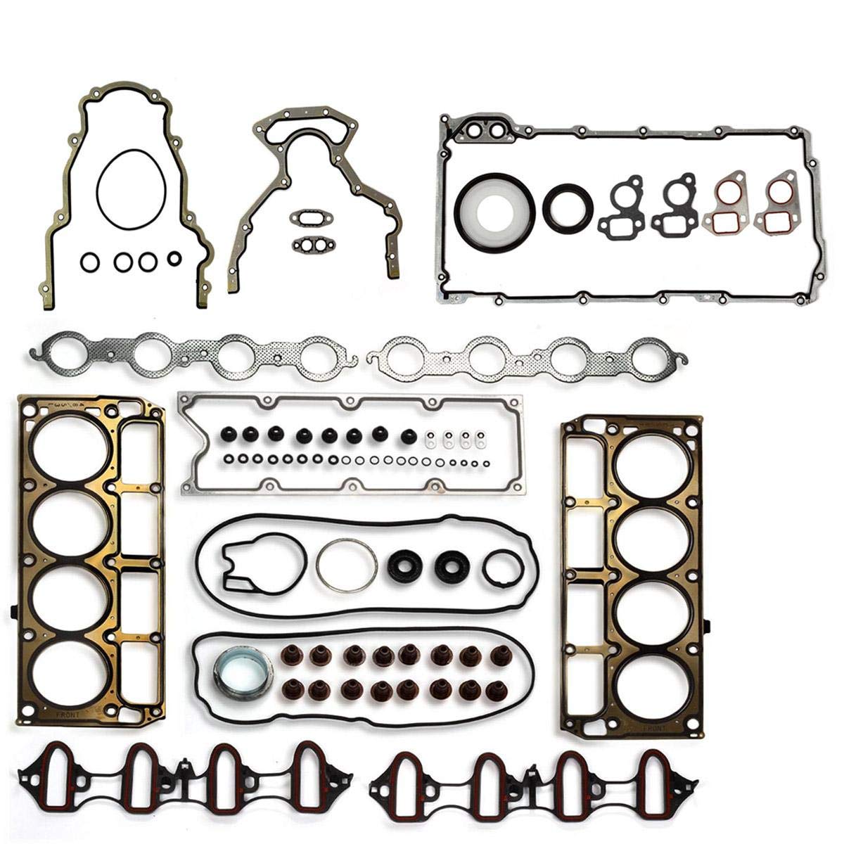 Vincos MLS Full Cylinder Engine Gasket Set HS26191PT-1 CS9284 Compatible with Avalanche/Suburban/Express/Savana 1500 5.3L Silver