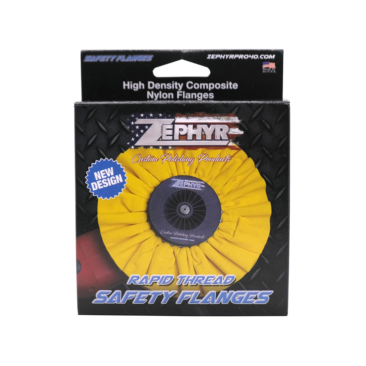 Zephyr Custom Polishing Products Airway Buffing Wheels For Industrial Polishers, Big Rigs And Lifted Trucks. Made In The U.S.A.(Cut - Yellow/Orange)