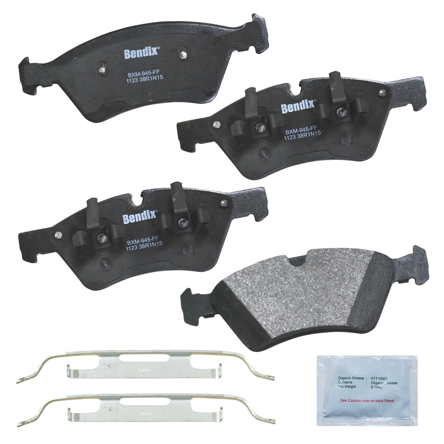 Bendix Priority1 Cfm1123 Semi-Metallic Front Brake Pads For Select Models Mercedes-Benz E280, E350, E500, E550, Gl320, Gl350, Gl