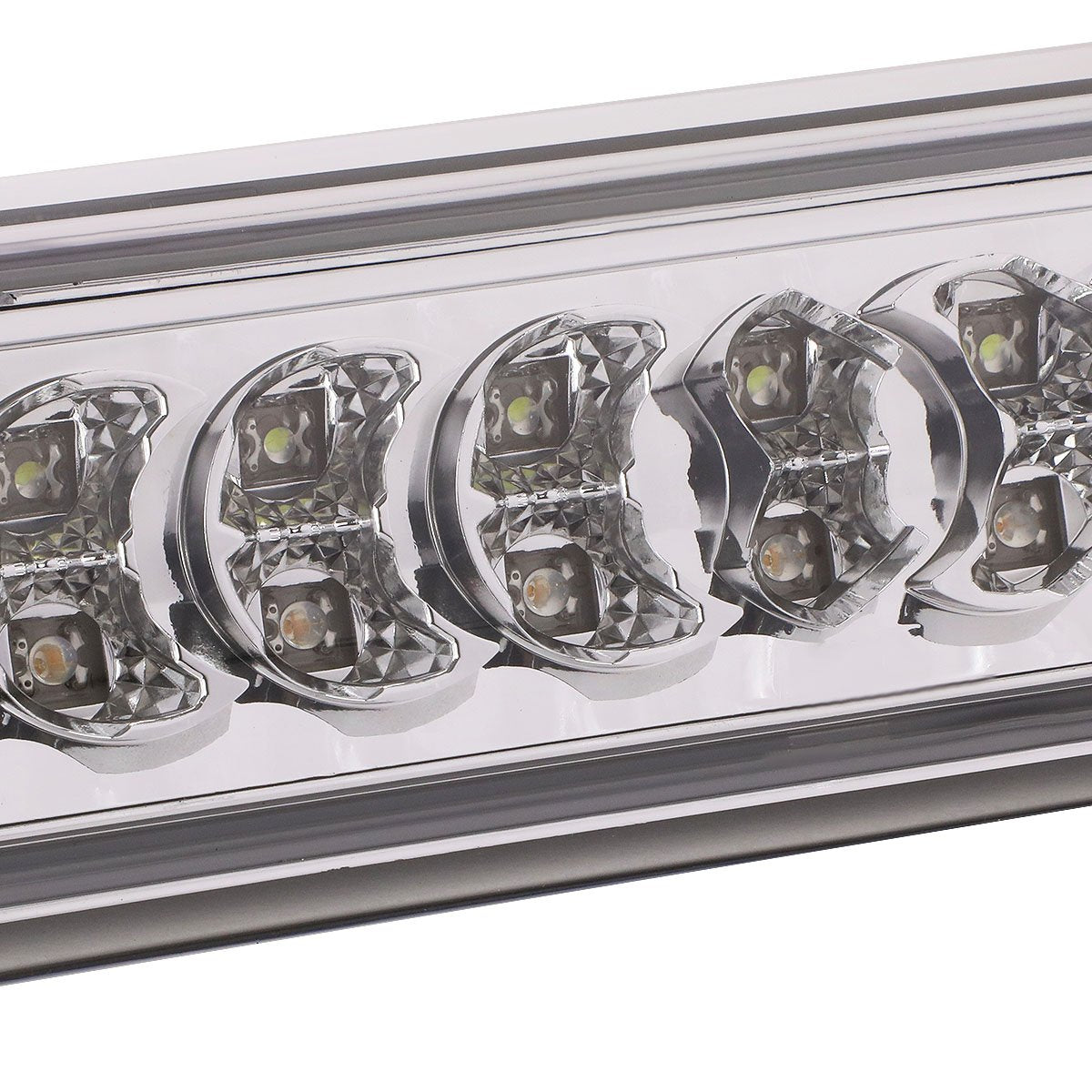 Auto Dynasty Compatible With Dodge Ram Abs Plastic Two Dual Row Led Third 3Rd Brake Light Clear Lens - 3Rd Gen Dr/Dh / D1 /Dc/Dm