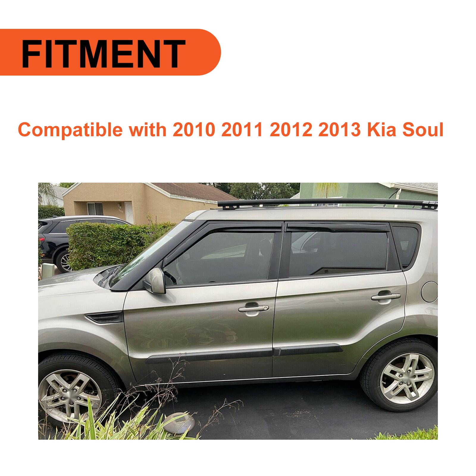 Ecotric Windshield A-Pillar Trim Panel Compatible With 2010-2013 Kia Soul Replacement For 861702K500 Exterior Molding Windshield