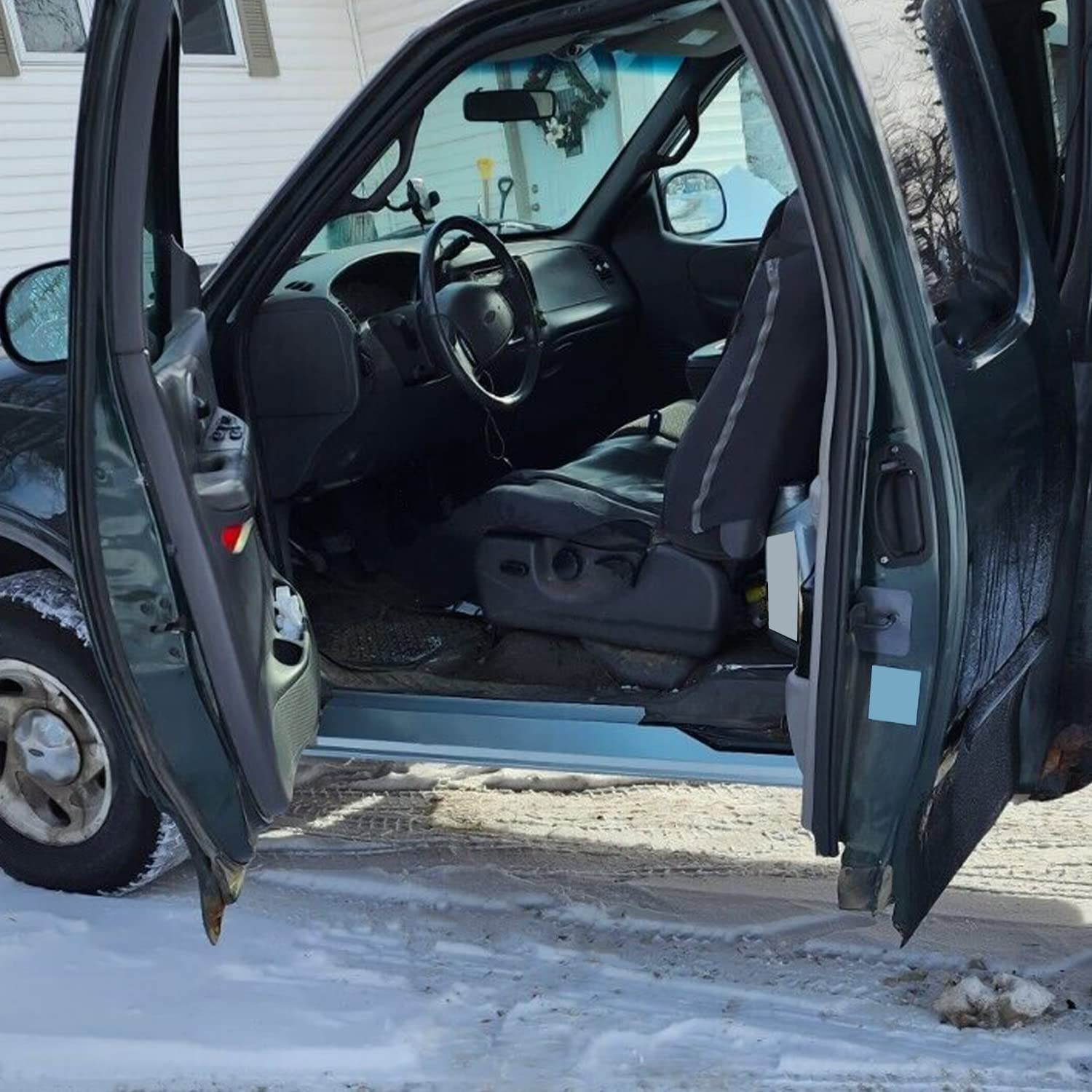 Ecotric Slip-On Outer Rocker Panels For Ford F150 1997-2003 Extended Cab Xl Xlt Lh & Rh Pair