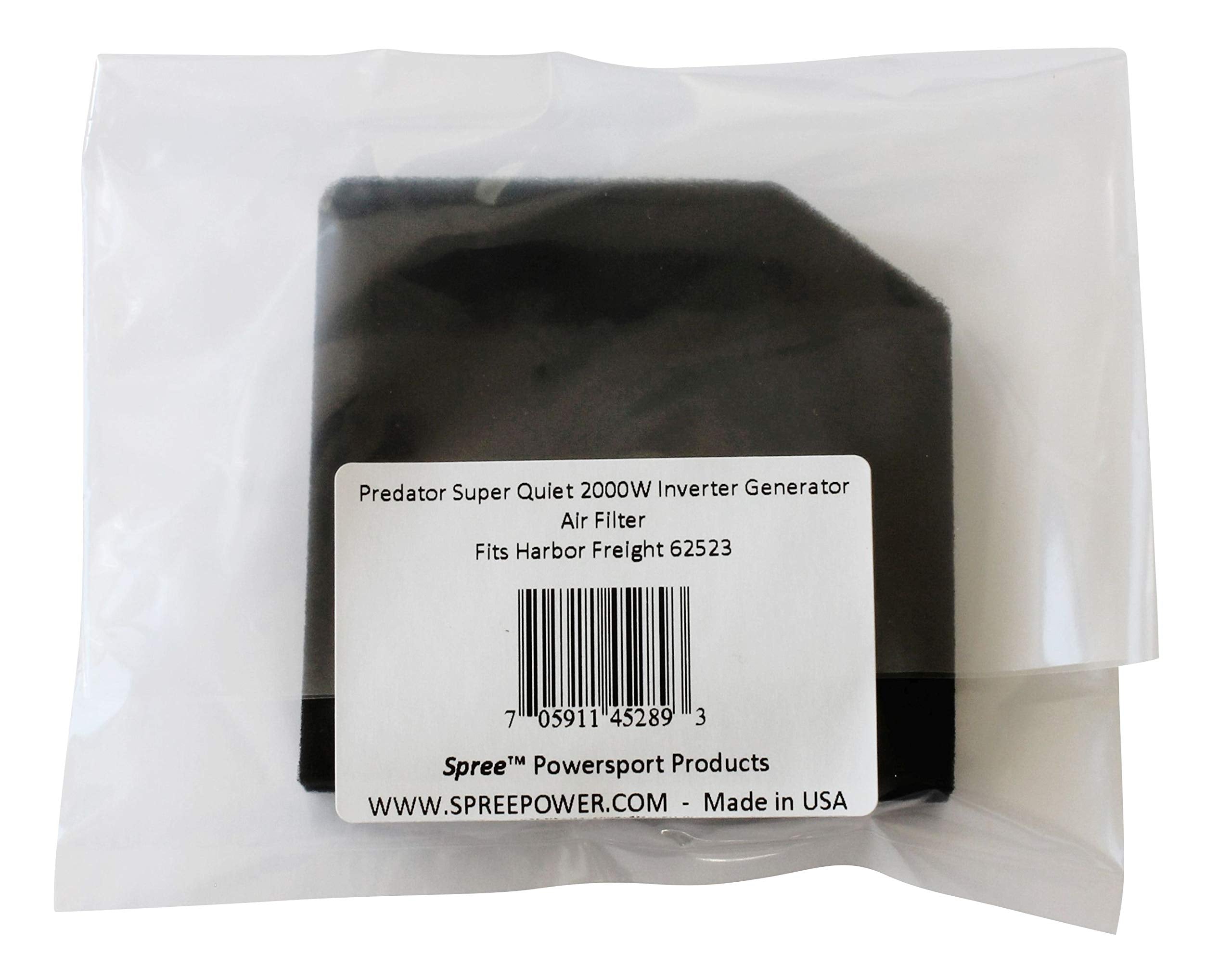 Spree Compatible Replacement For Harbor Freight Predator Super Quiet 2000W Inverter Generator Air Filter