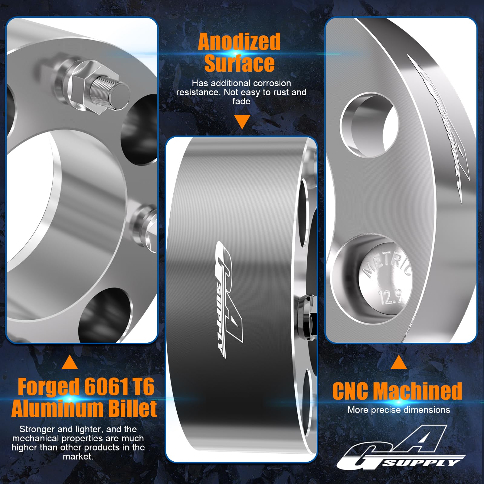 Gasupply 4X110 Wheel Spacers 2 Inch, Atv Wheel Spacers Adapters 74Mm Hub Bore With 10  1.25 Studs, Compatible With Honda, Suzuki