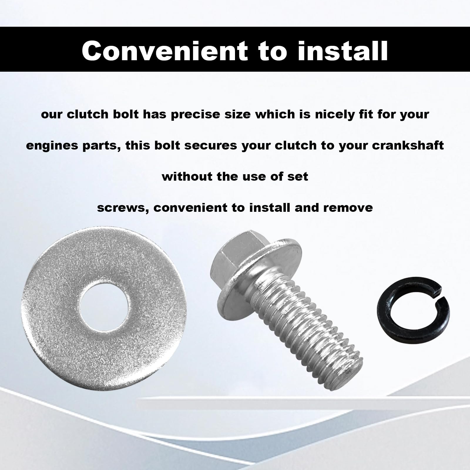 3/4 Inch Go Kart Clutch Bolt Kit Predator Engine Clutch and Lock Washer, Bolts for 10/12 Teeth Clutch Bolt Kit Compatible with G