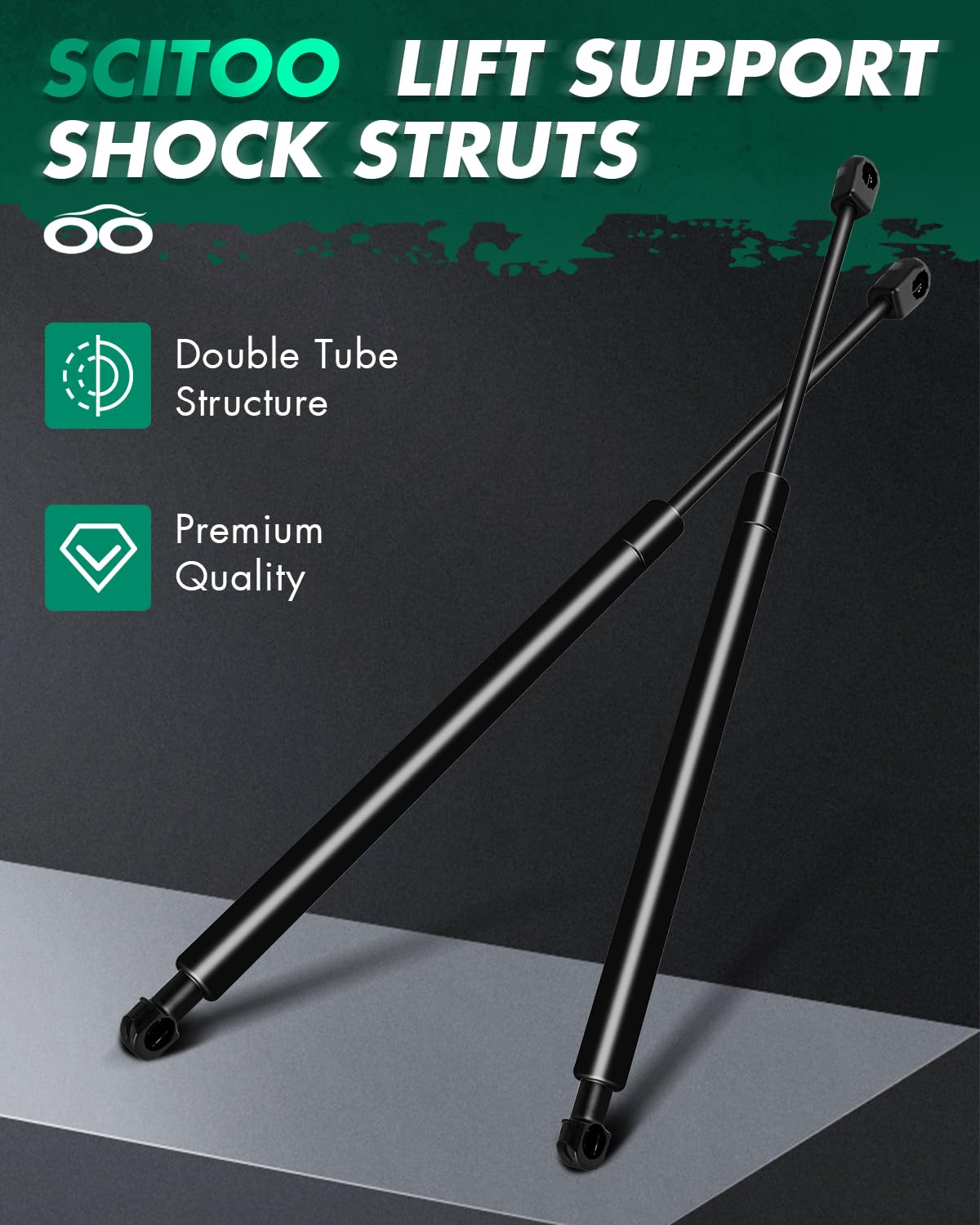 Scitoo Rear Left And Right Trunk Lift Supports Struts Gas Springs Shocks Fit For Scion Tc 2005-2010 -Replace 4597 819-6484 Pm204